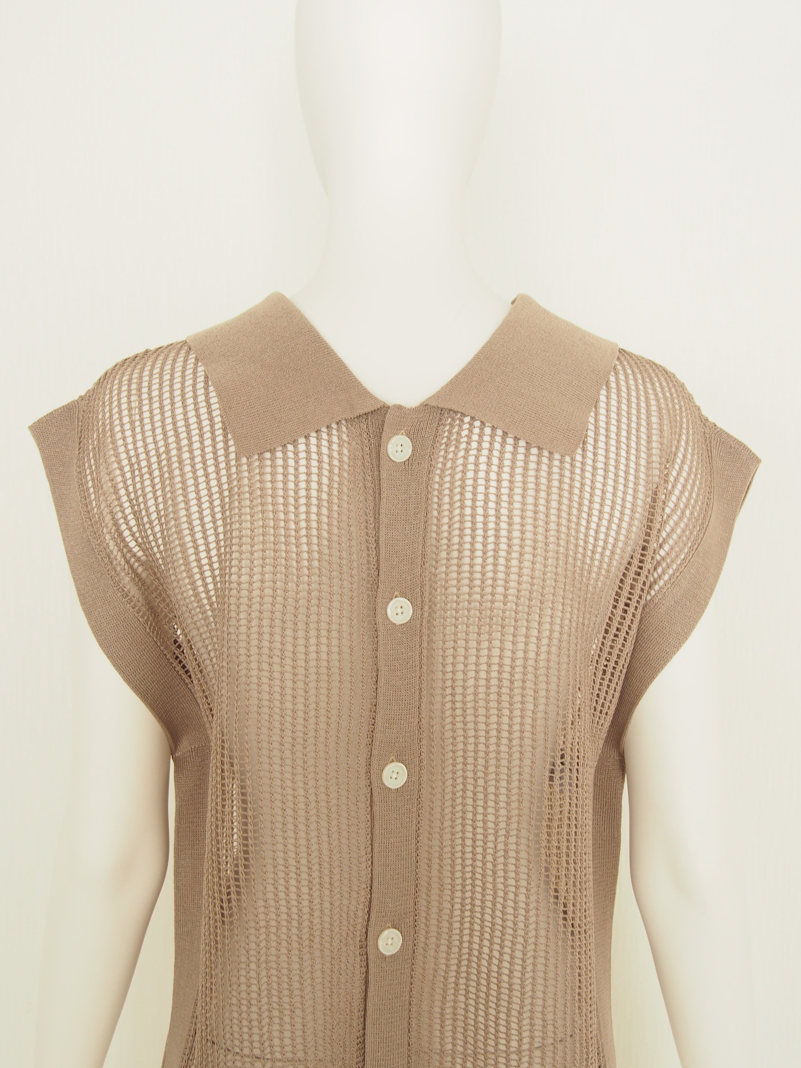 【Ordinary】カラーメッシュニットスリーブレストップ/BO26-518N