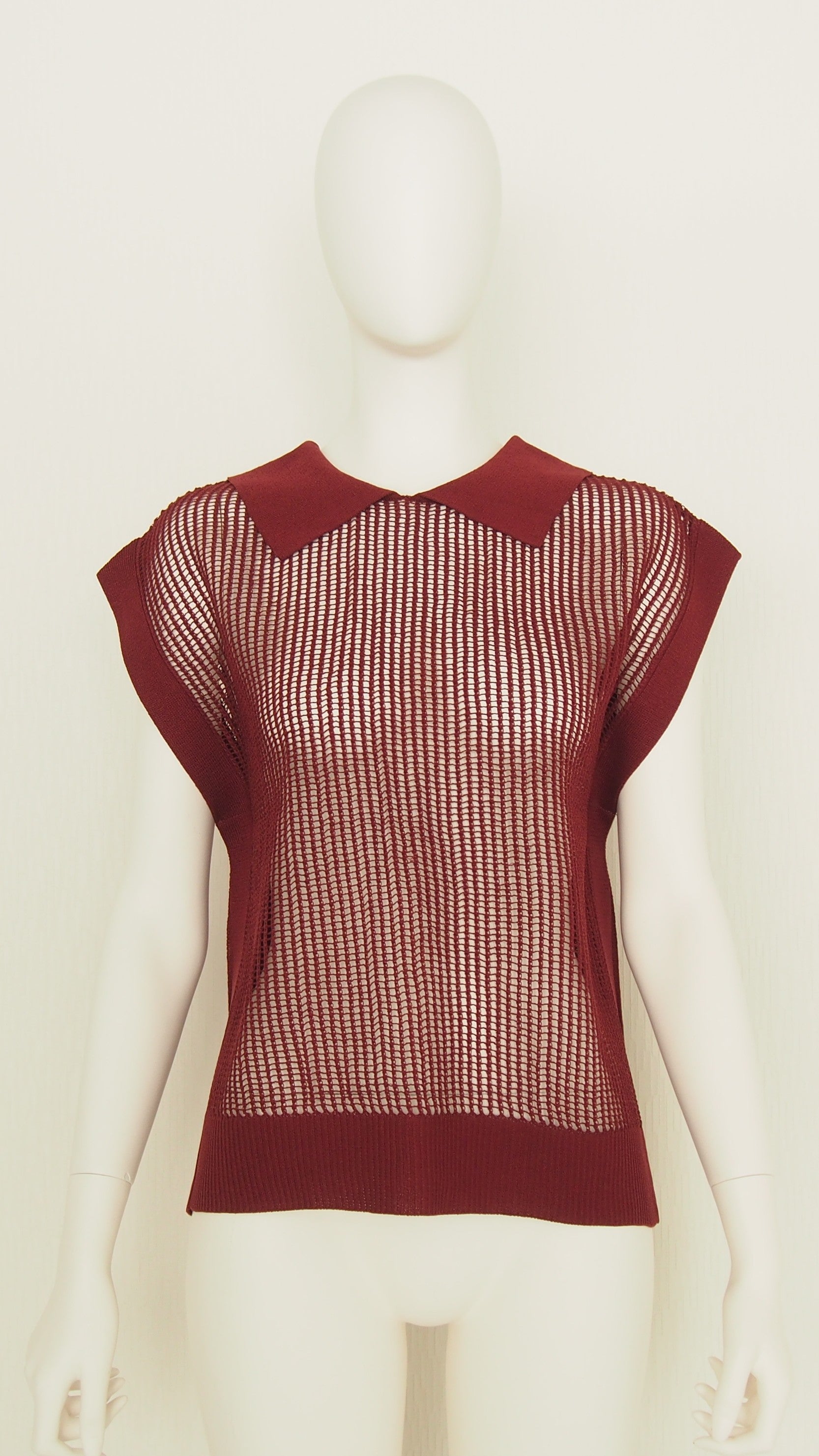 【Ordinary】カラーメッシュニットスリーブレストップ/BO26-518N