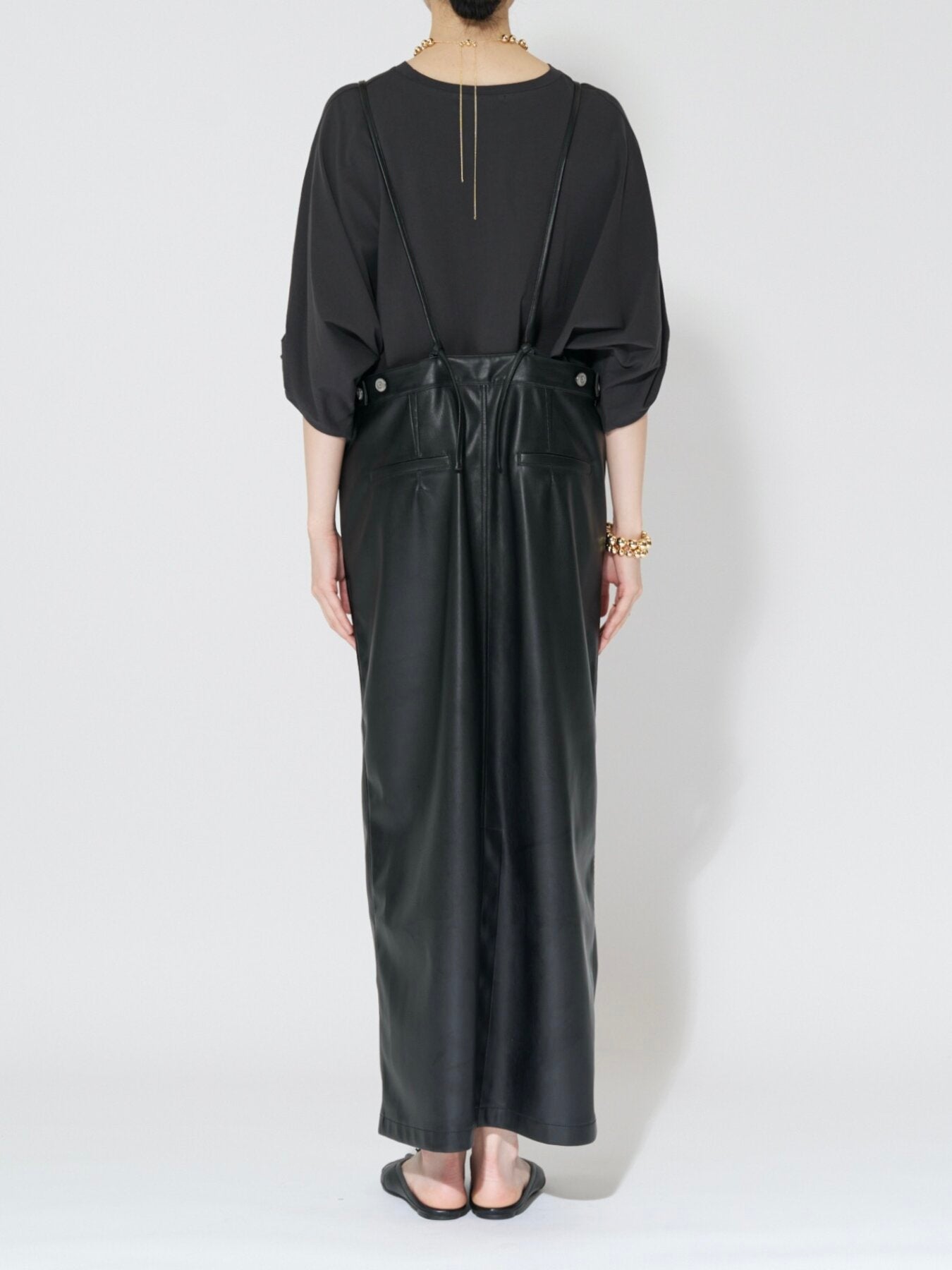 【CHIGNON】フェイクレザーストラップドレス/5264-016MK