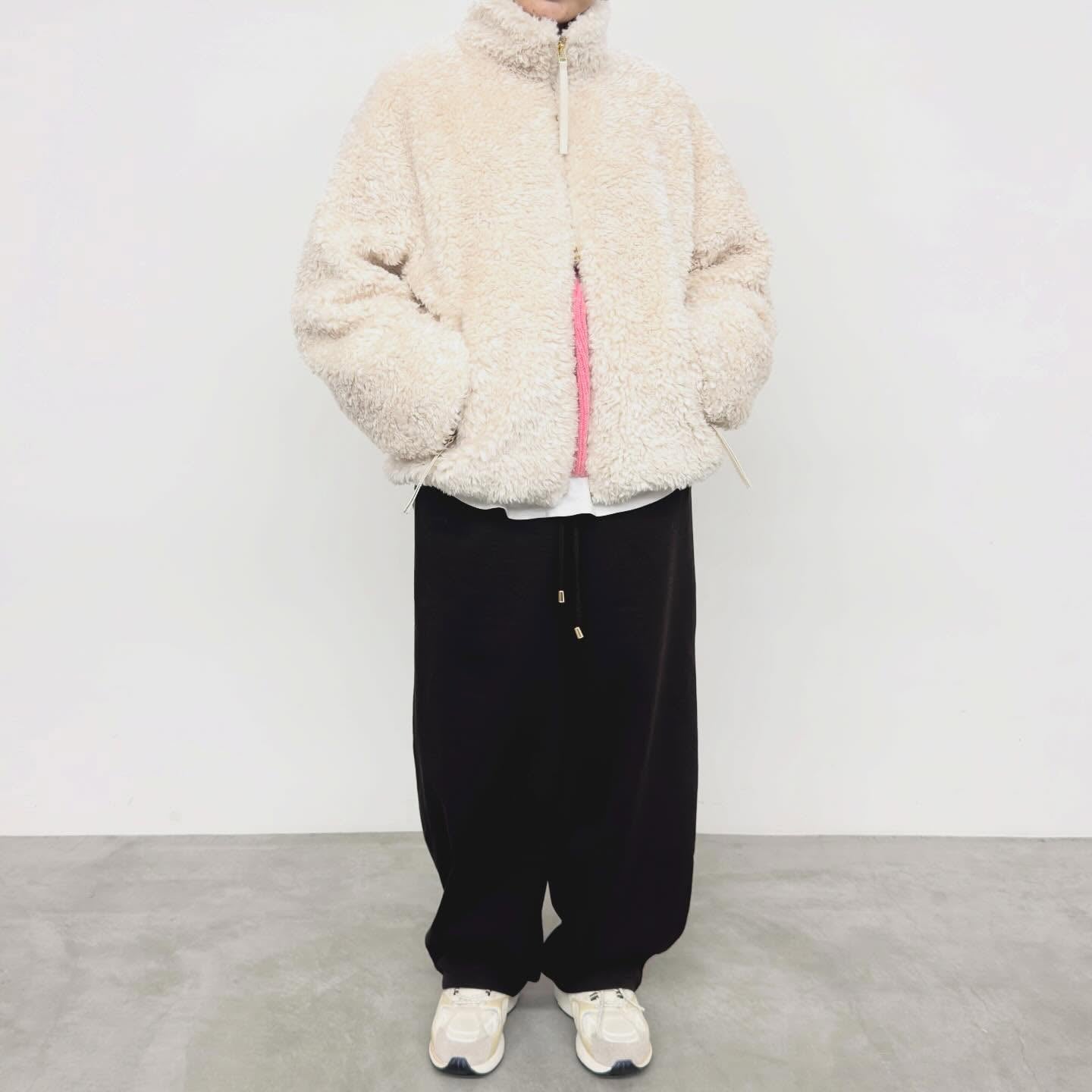 【NUS】ファインカールボアスタンドカラーブルゾン/662-34506