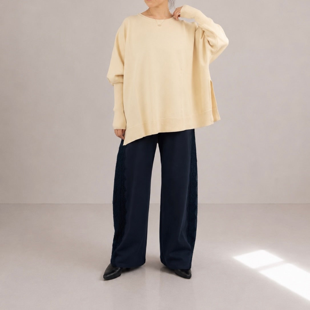 【QTUME】レースラインバレルスウェットパンツ/652-26534