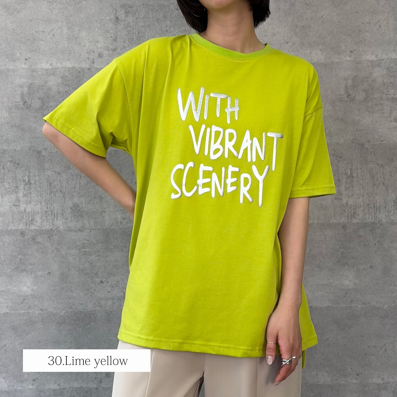 【Anna Kerry】箔プリントロゴルーズTシャツ/85261927