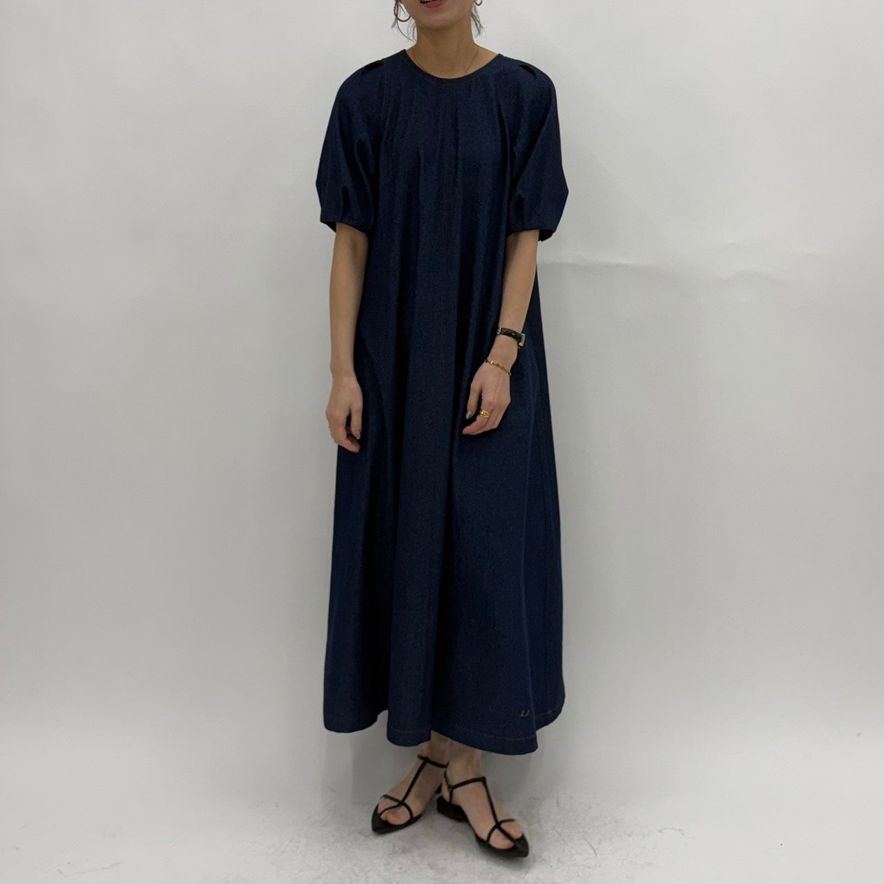 【cafune】デニムフレアワンピース/25103