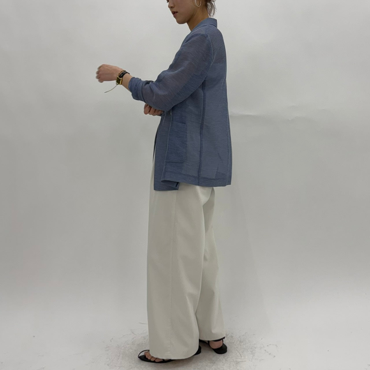 【cafune】エアリーメッシュダブルジャケット/25404