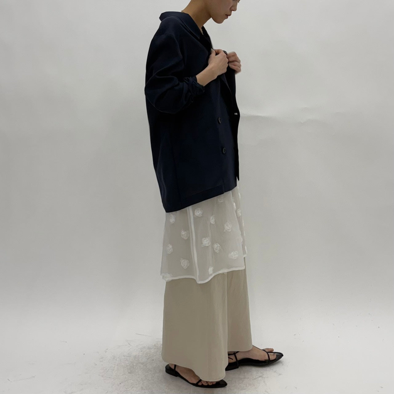 【cafune】ドライタッチシアーテーラードジャケット/25407