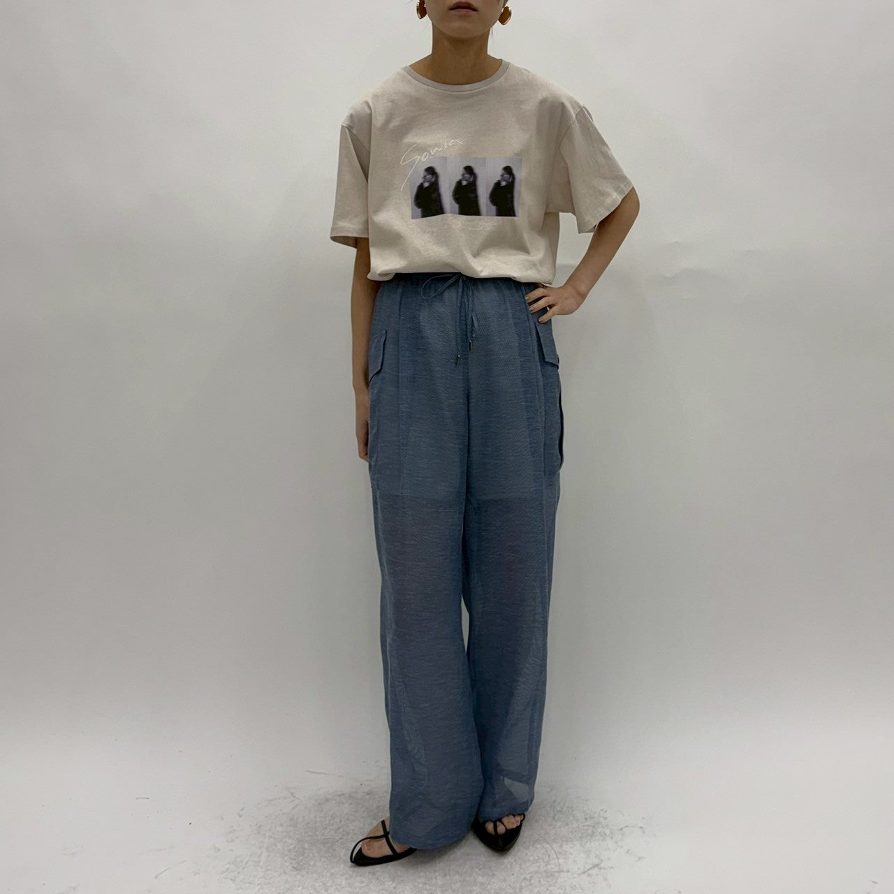 【cafune】エアリーメッシュカーゴパンツ/25612