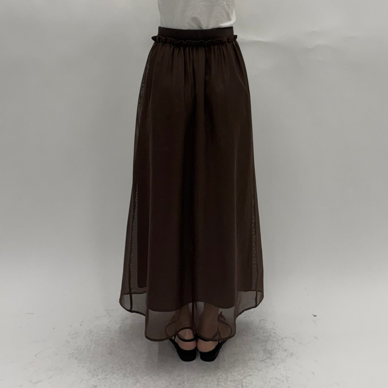 【cafune】エアリーメッシュギャザースカート/25613