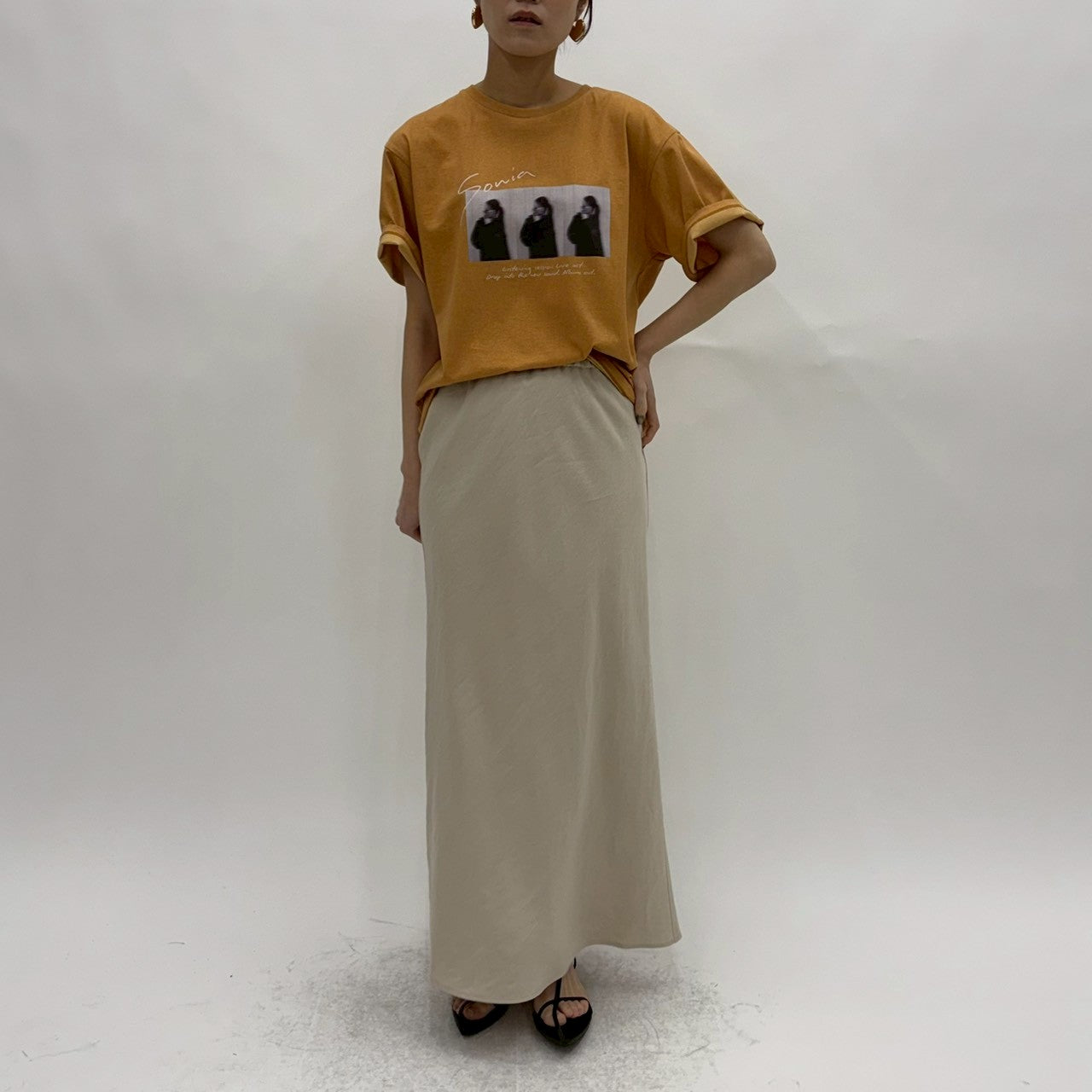 【cafune】ヴィンテージライクフォトT/25943