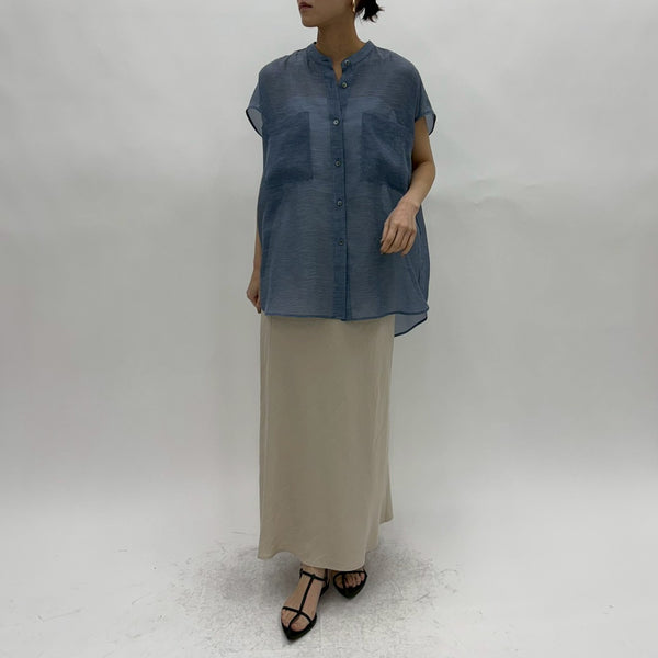 【cafune】エアリーメッシュフレンチシャツ/25944