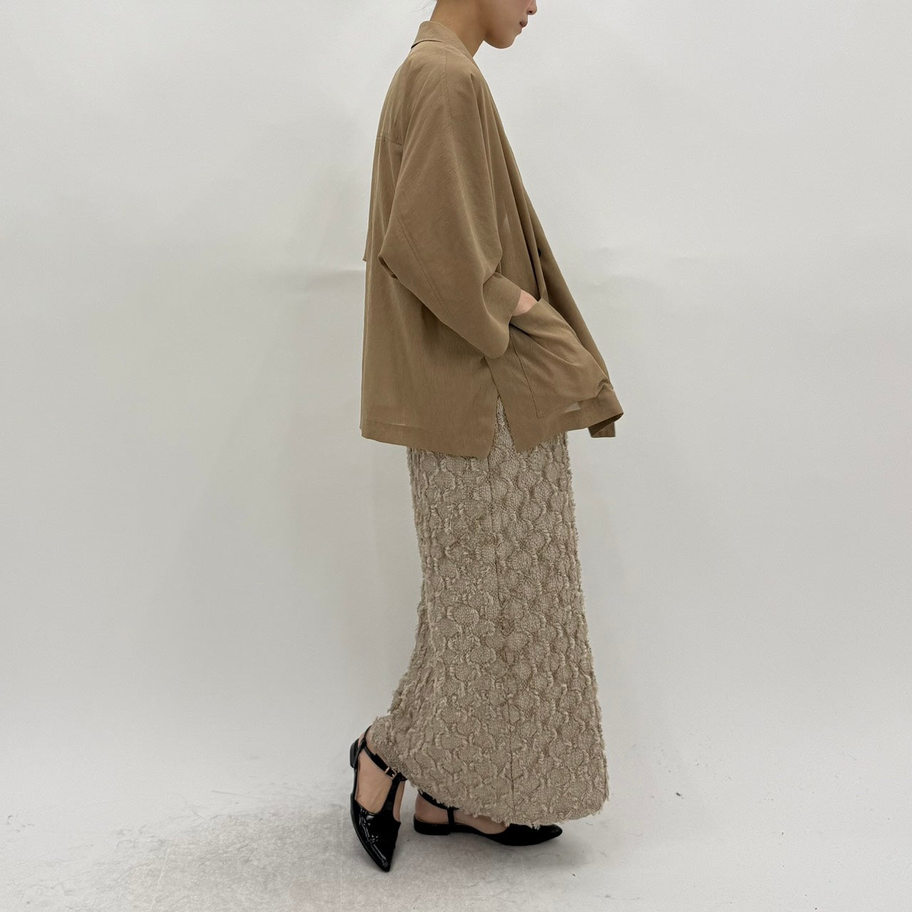 【cafune】ドルマンスリーブシアージャケット/35417