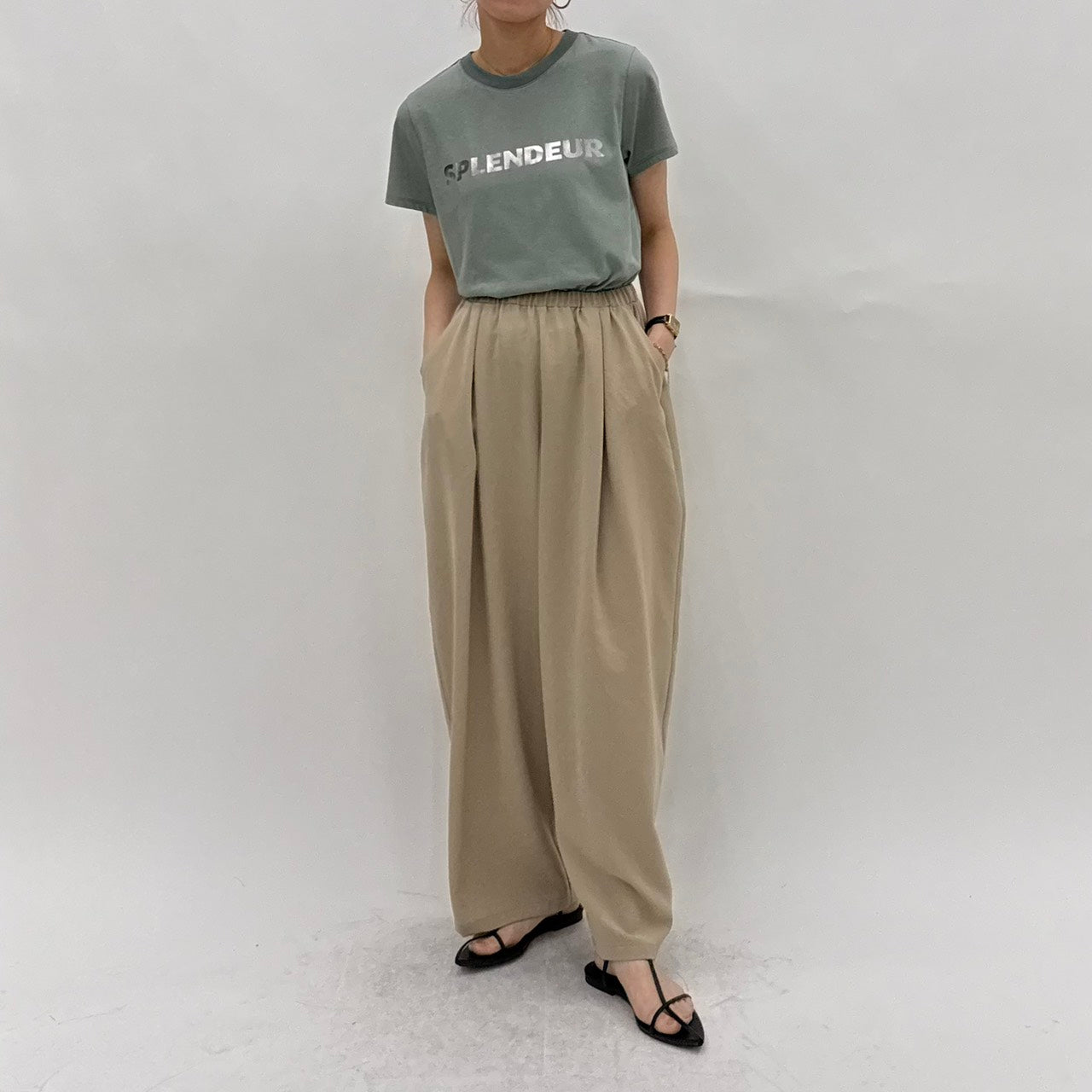 【cafune】ドレープワッシャーボリュームパンツ/35601