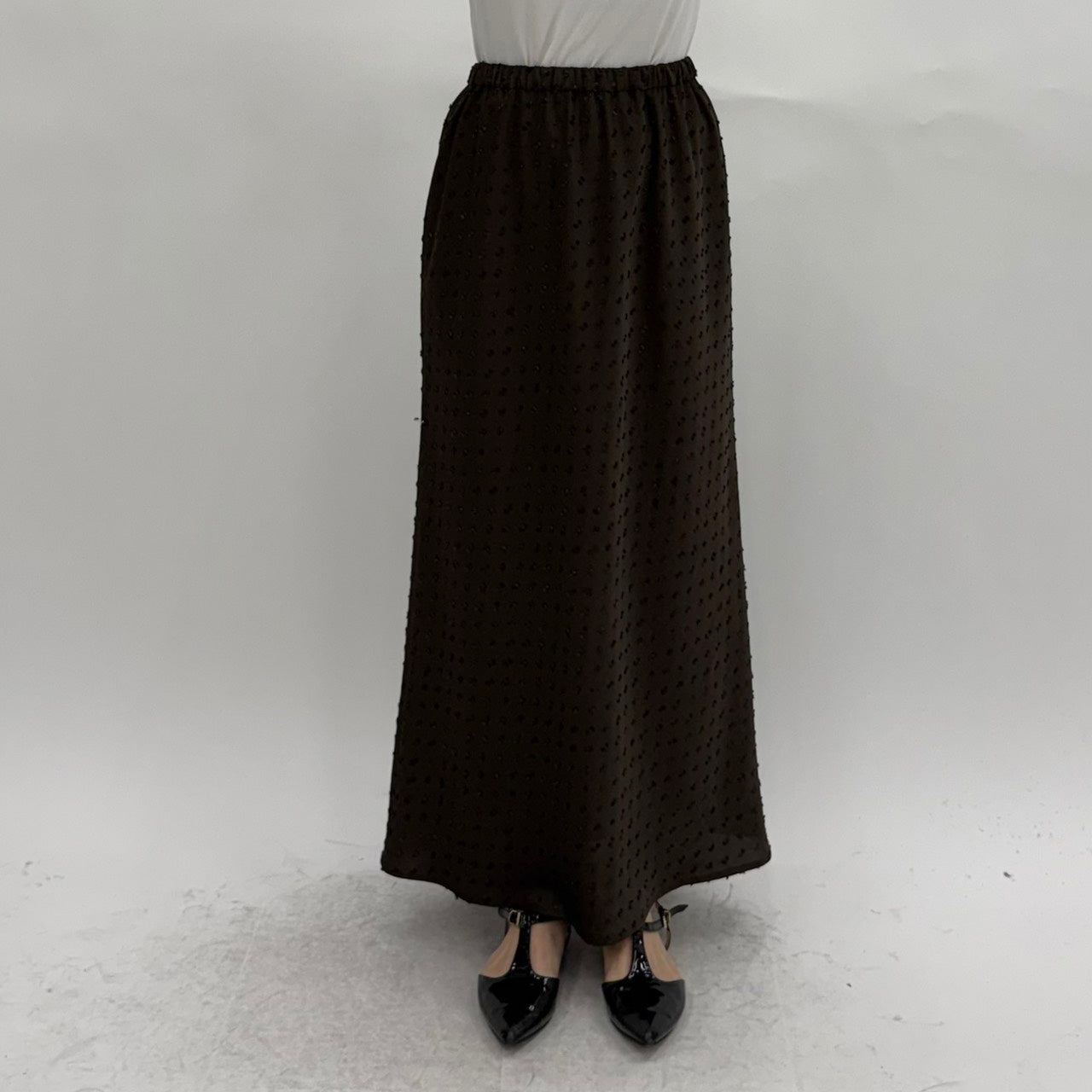 【cafune】ドットエンブロイダリーバイアススカート/35607