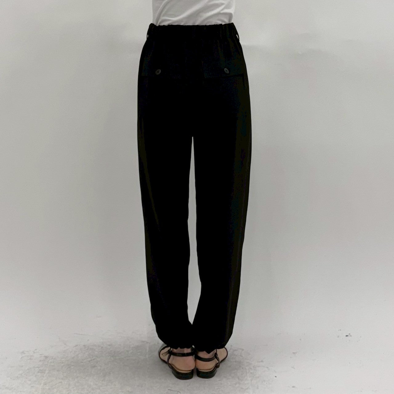 【cafune】マットストレッチジョーゼットイージーパンツ/35610