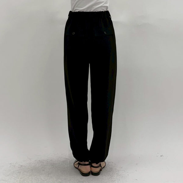 【cafune】マットストレッチジョーゼットイージーパンツ/35610