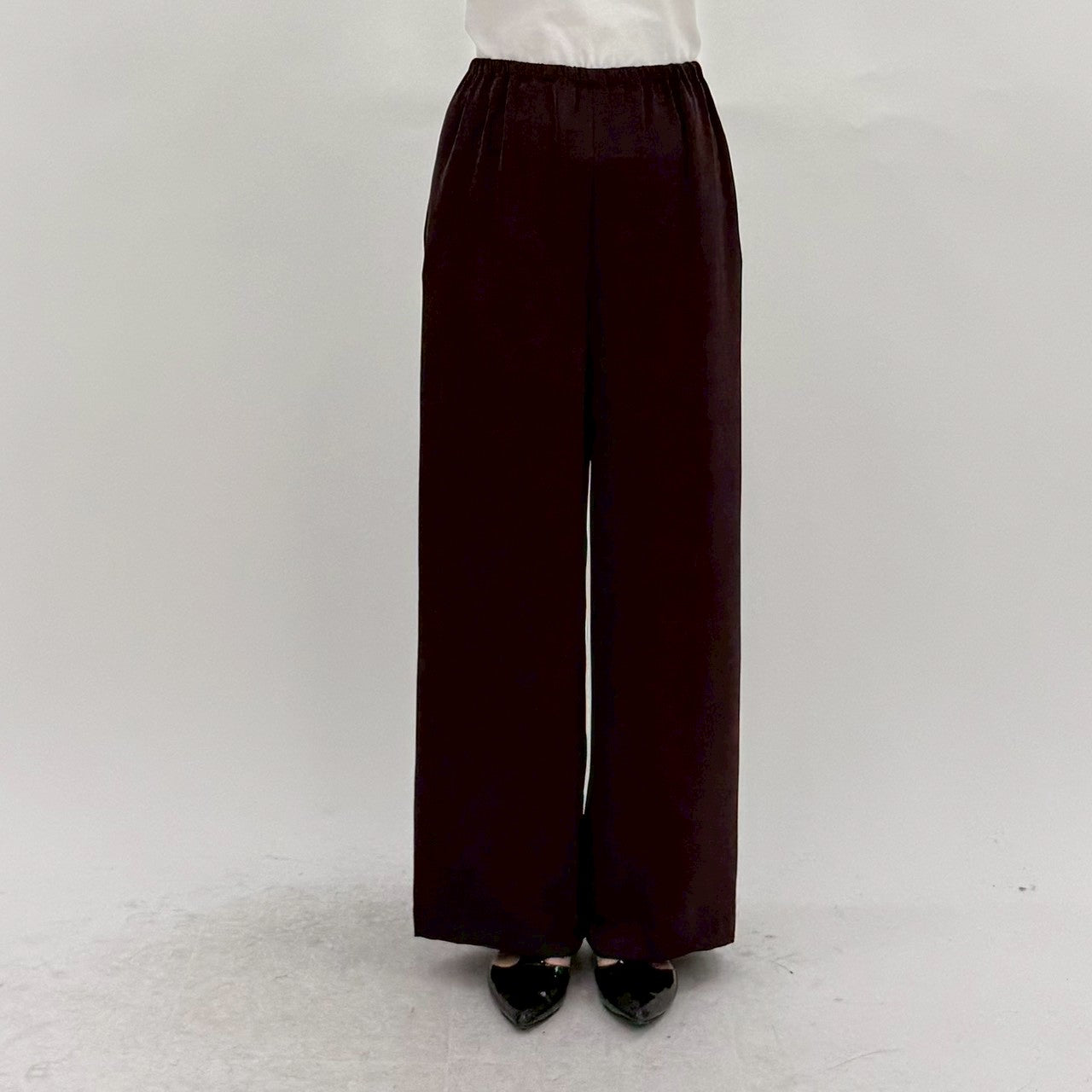 【cafune】ドレープサテンリラックスパンツ/35615