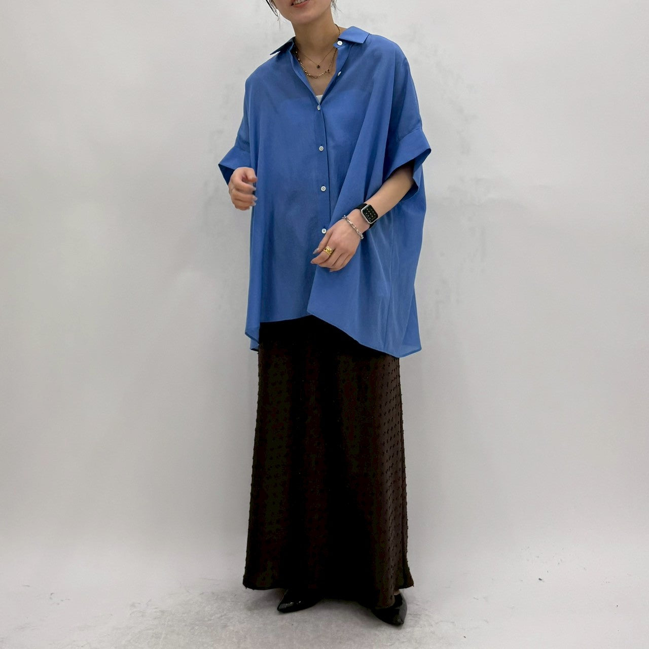 【cafune】エアリーローンドルマンシャツ/35901