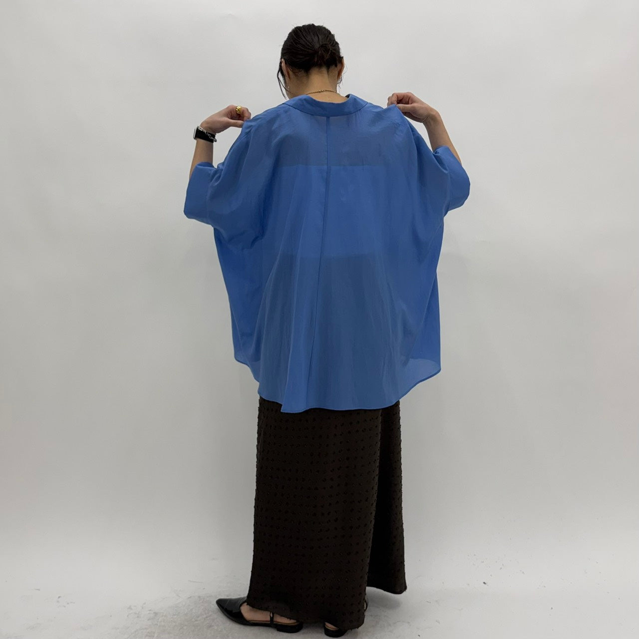 【cafune】エアリーローンドルマンシャツ/35901