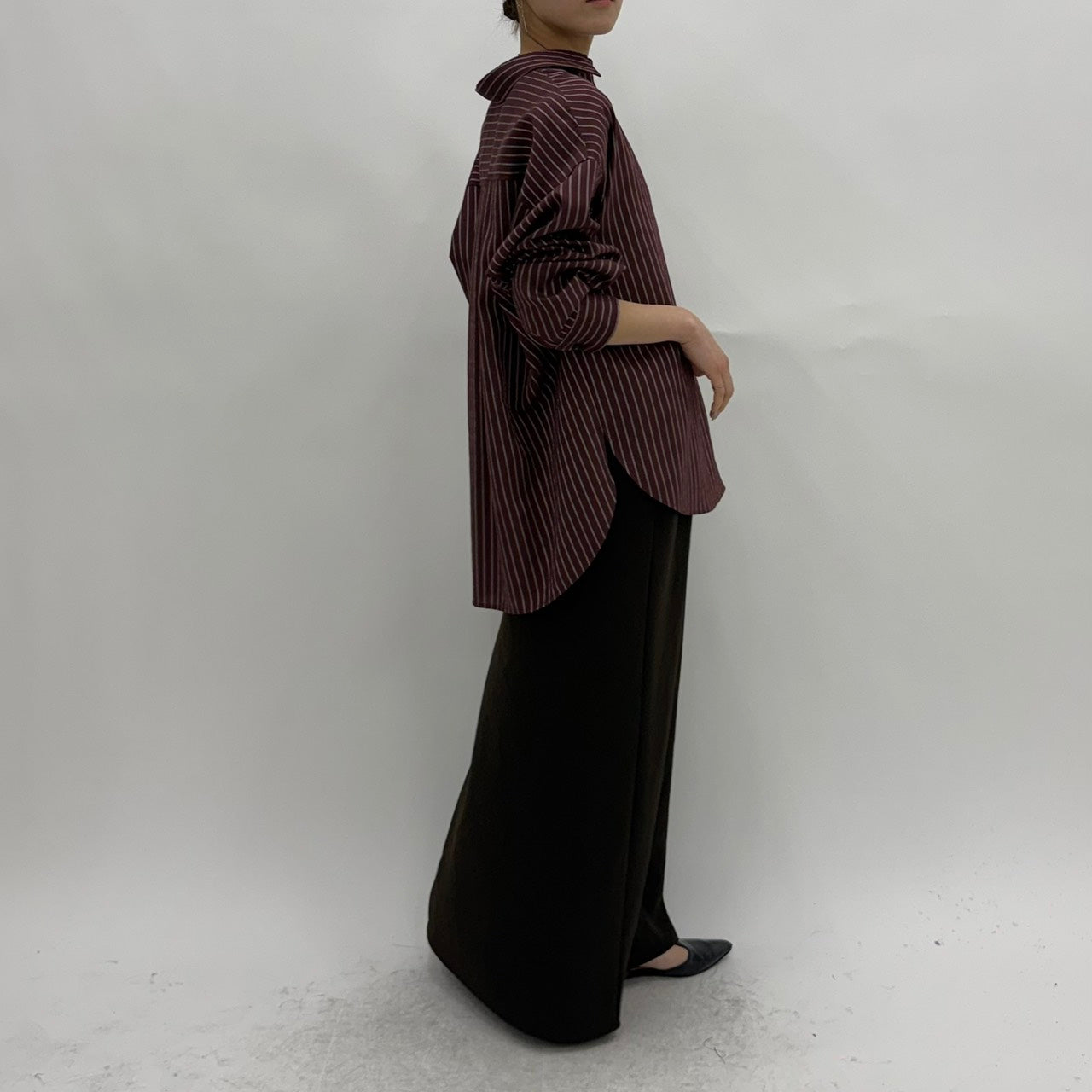 【cafune】セルロースストライプシャツ/35925