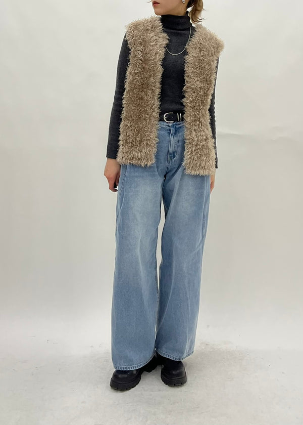 【PASSIONE】シャギーニットベスト/36916