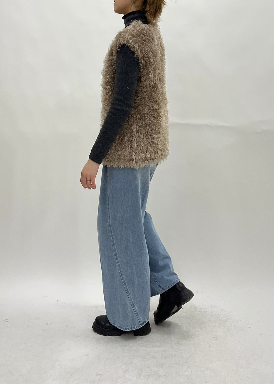 【PASSIONE】シャギーニットベスト/36916