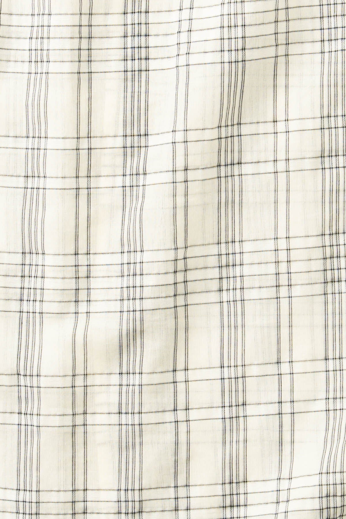 【WHYTO.】シアーチェックボリュームブラウス/WHT27HBL4120