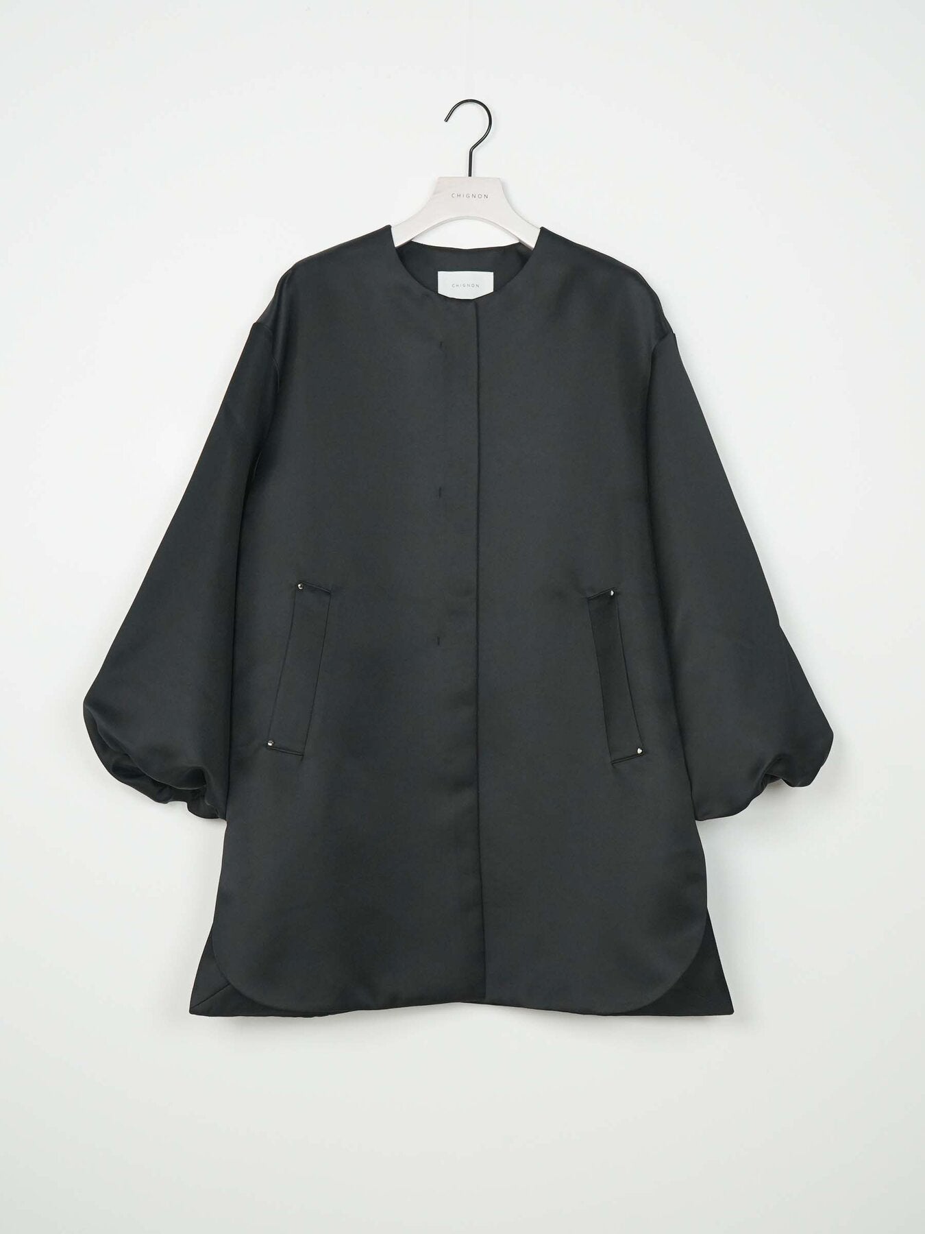 【CHIGNON】フォルムスリーブノーカラーコート/7266-636MK