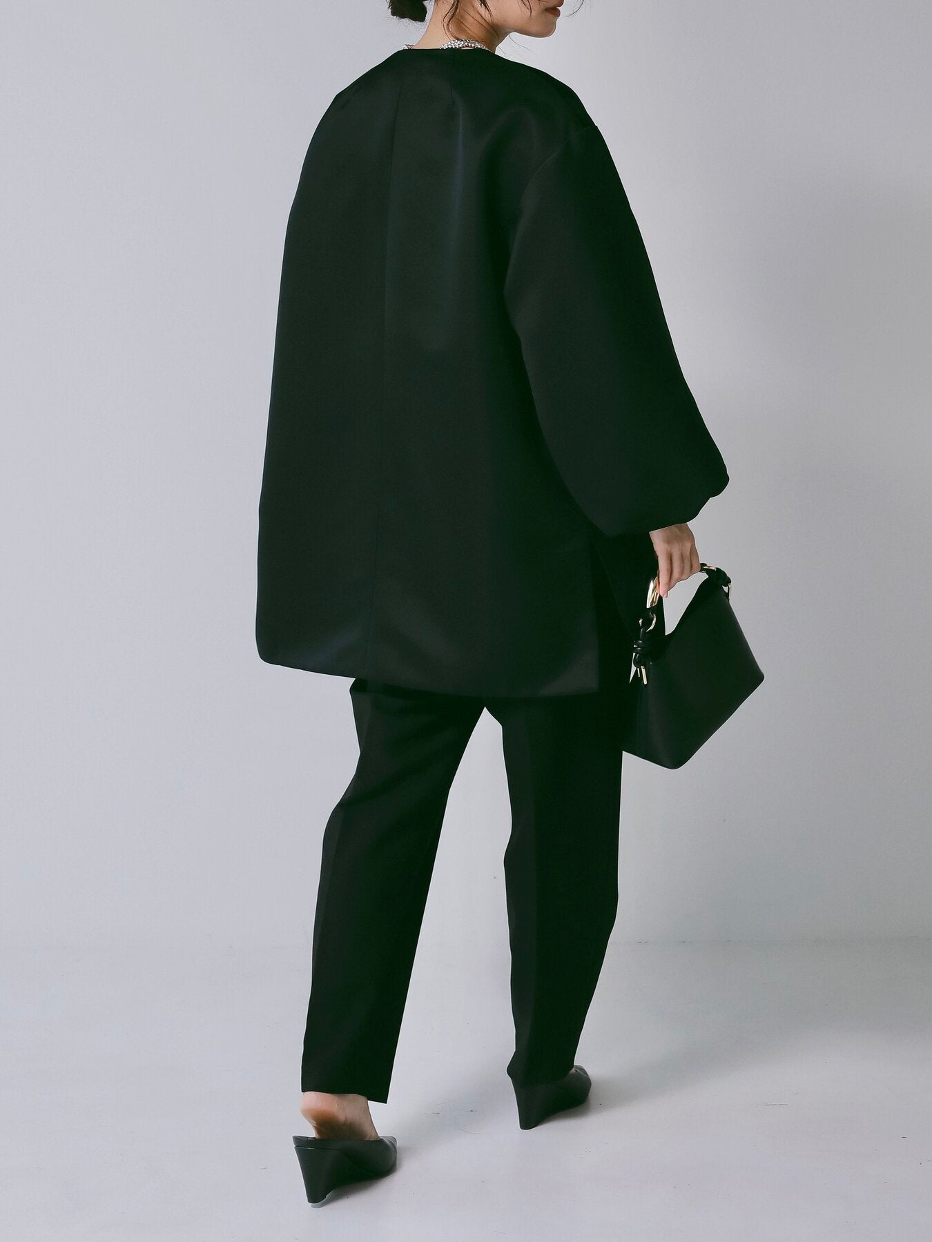 【CHIGNON】フォルムスリーブノーカラーコート/7266-636MK