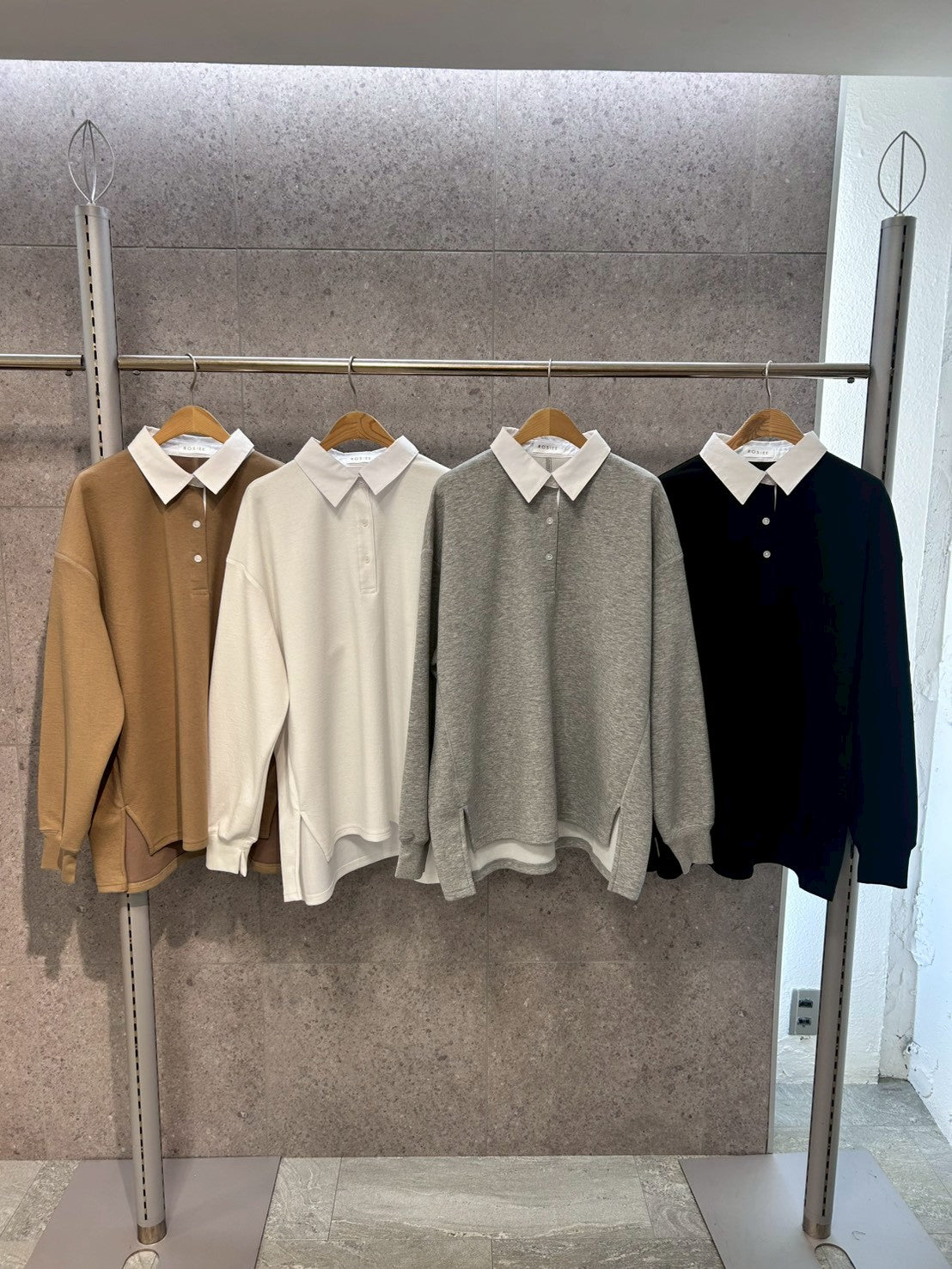 【ROSIEE】シャツレイヤード風スウェット/R780342