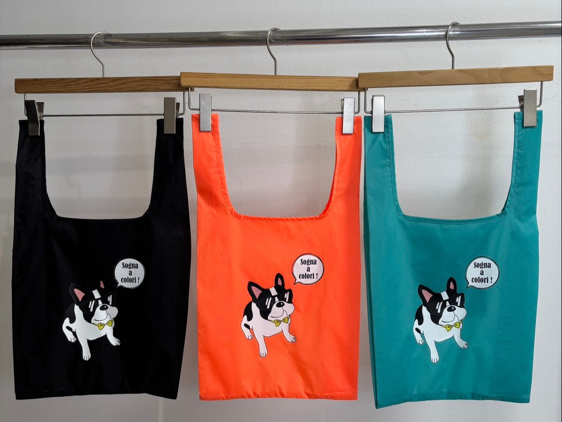 【ROSIEE】チャーム付フレンチブルドッグプリントマルシェバッグ/R781032