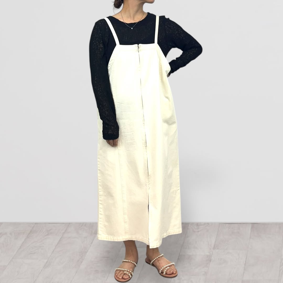 【QTUME】8.0ONZフロントジップキャミドレス/612-21002