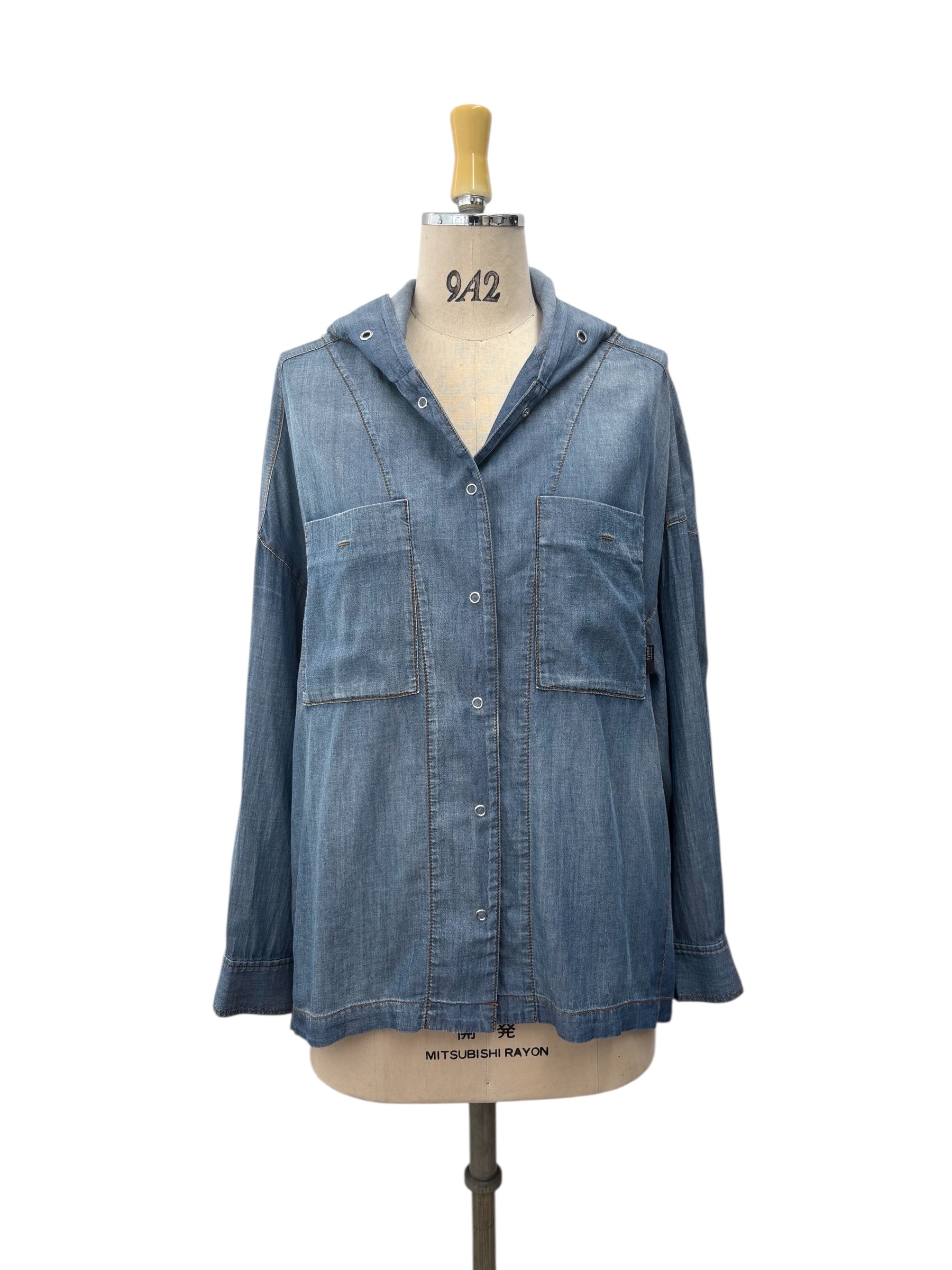 【ayane】シアーデニムフーディシャツ/816302