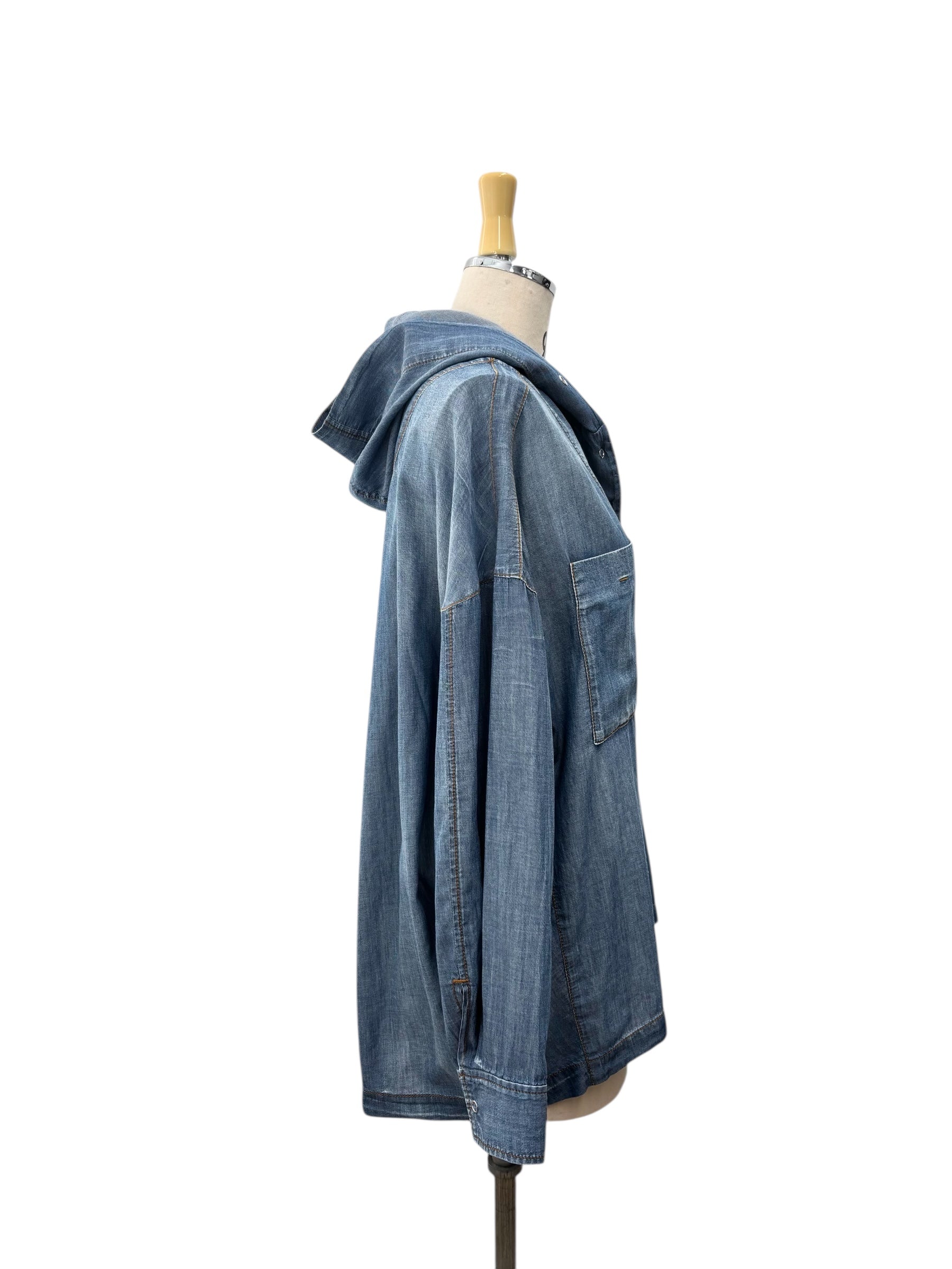 【ayane】シアーデニムフーディシャツ/816302