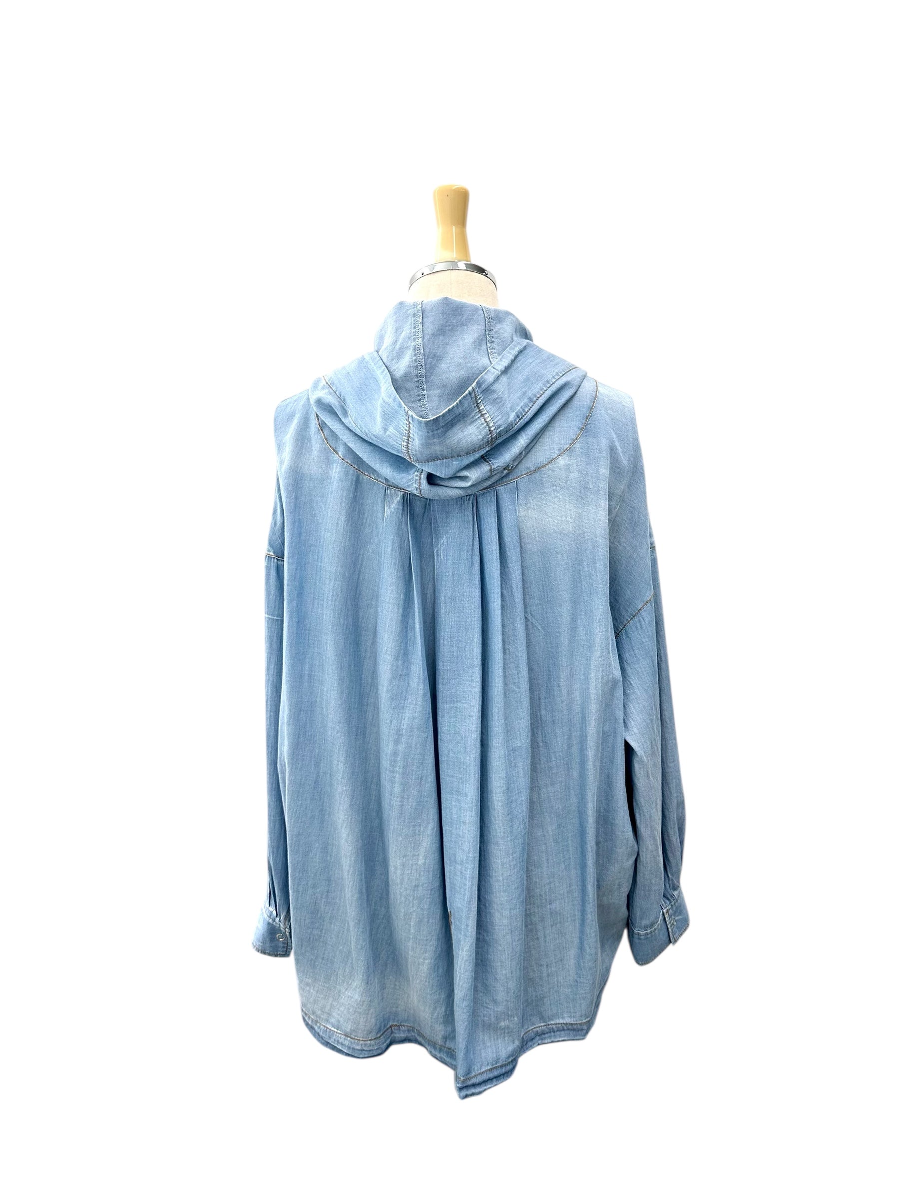 【ayane】シアーデニムフーディシャツ/816302