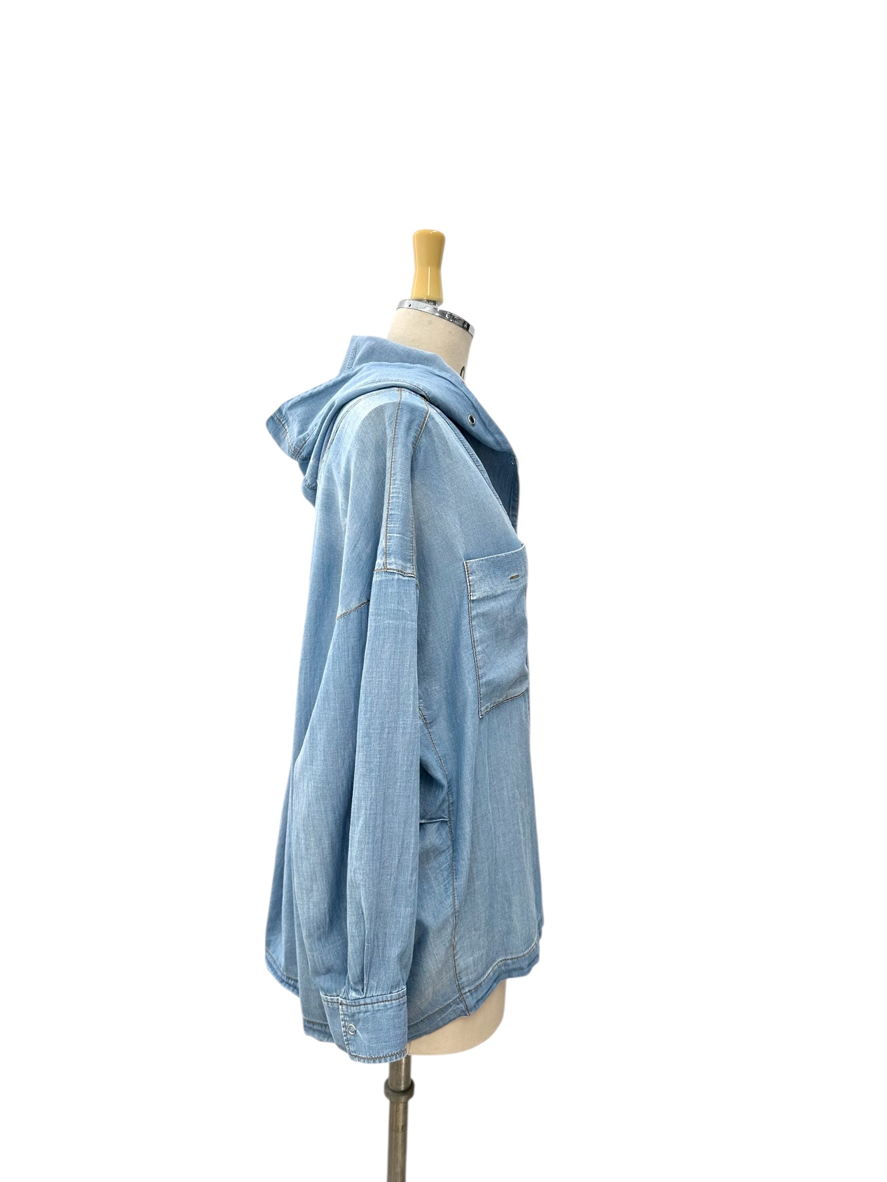 【ayane】シアーデニムフーディシャツ/816302