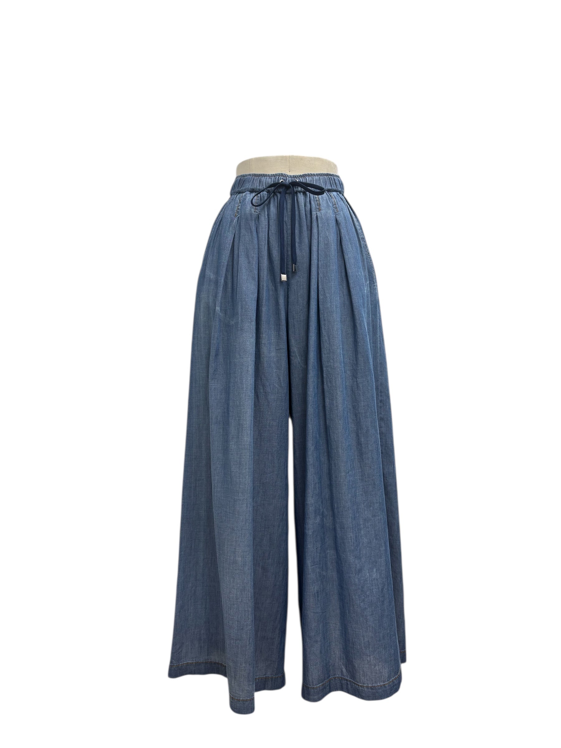 【ayane】シアーデニムタックワイドパンツ/816304