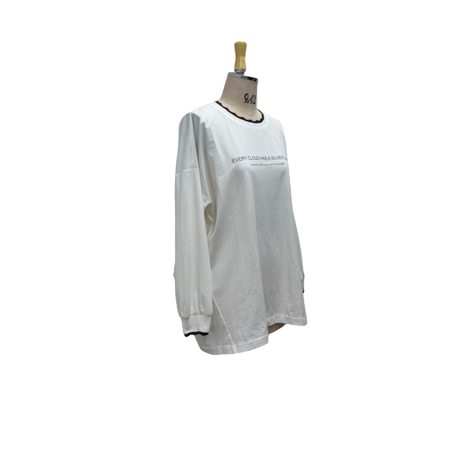 【ayane】襟ぐりニットロゴロンT/816308