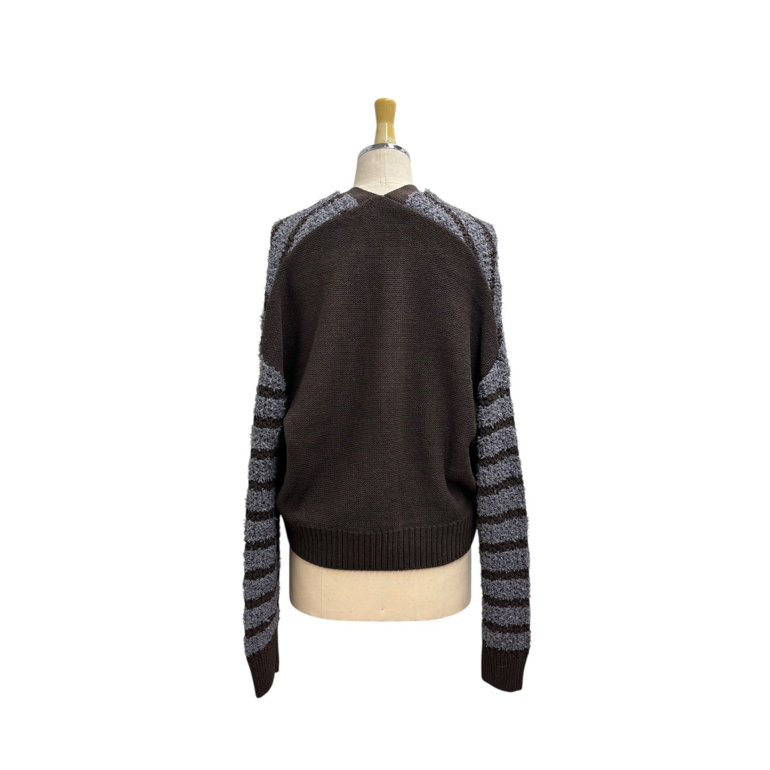 【ayane】リボンヤーンボーダーニットカーディガン②/816310