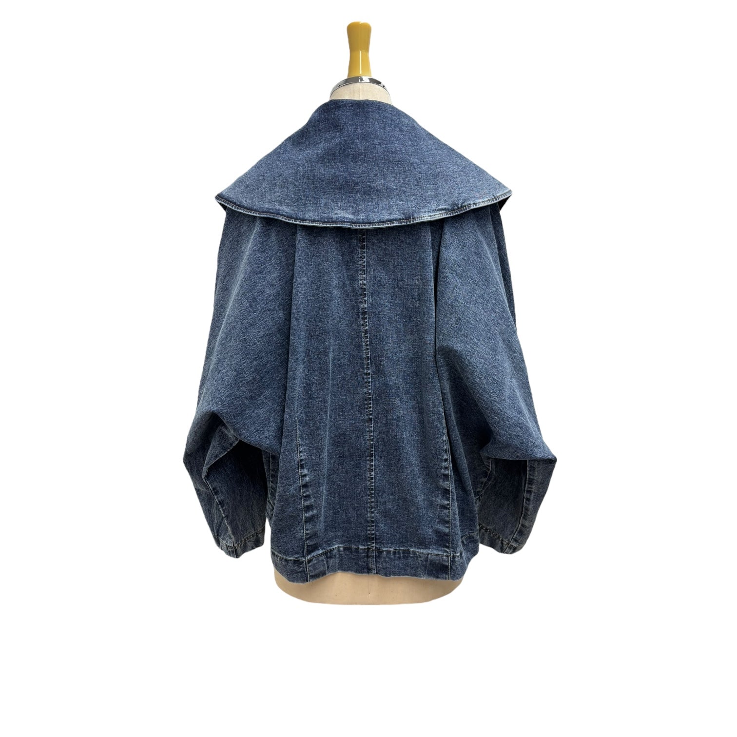 ayane】ショールカラーデニムダブルジャケット/816314