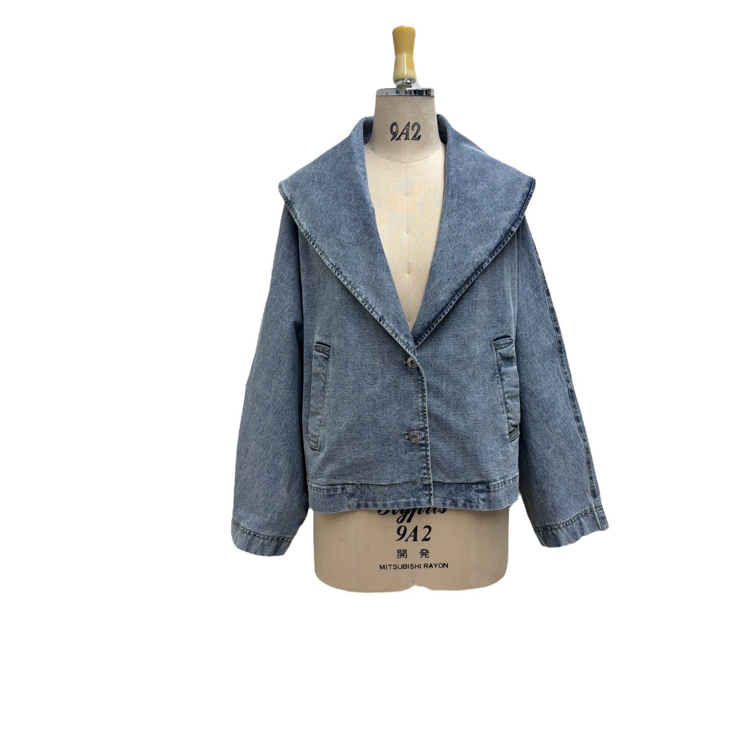 【ayane】ショールカラーデニムダブルジャケット/816314