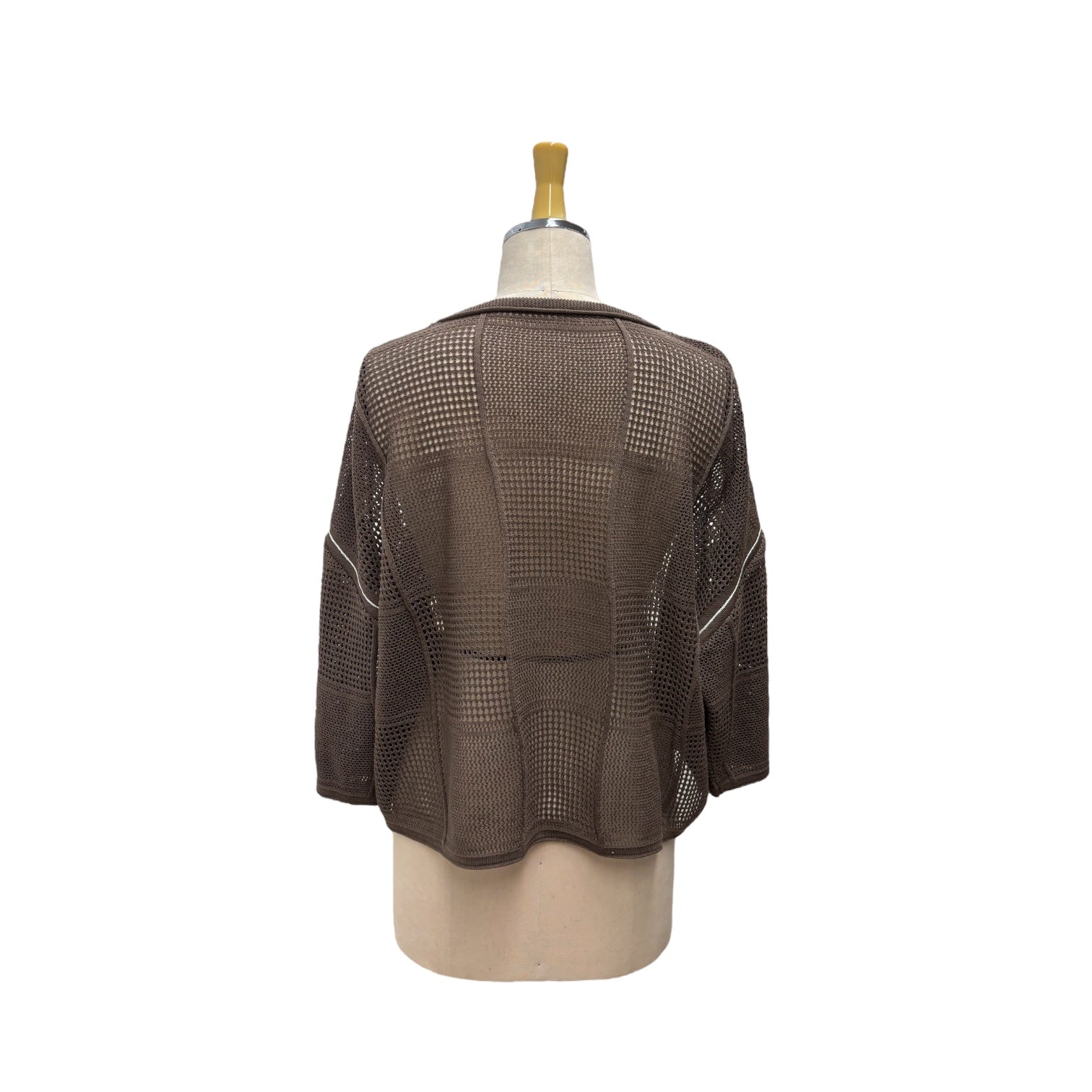 【ayane】格子柄メッシュニット/816318