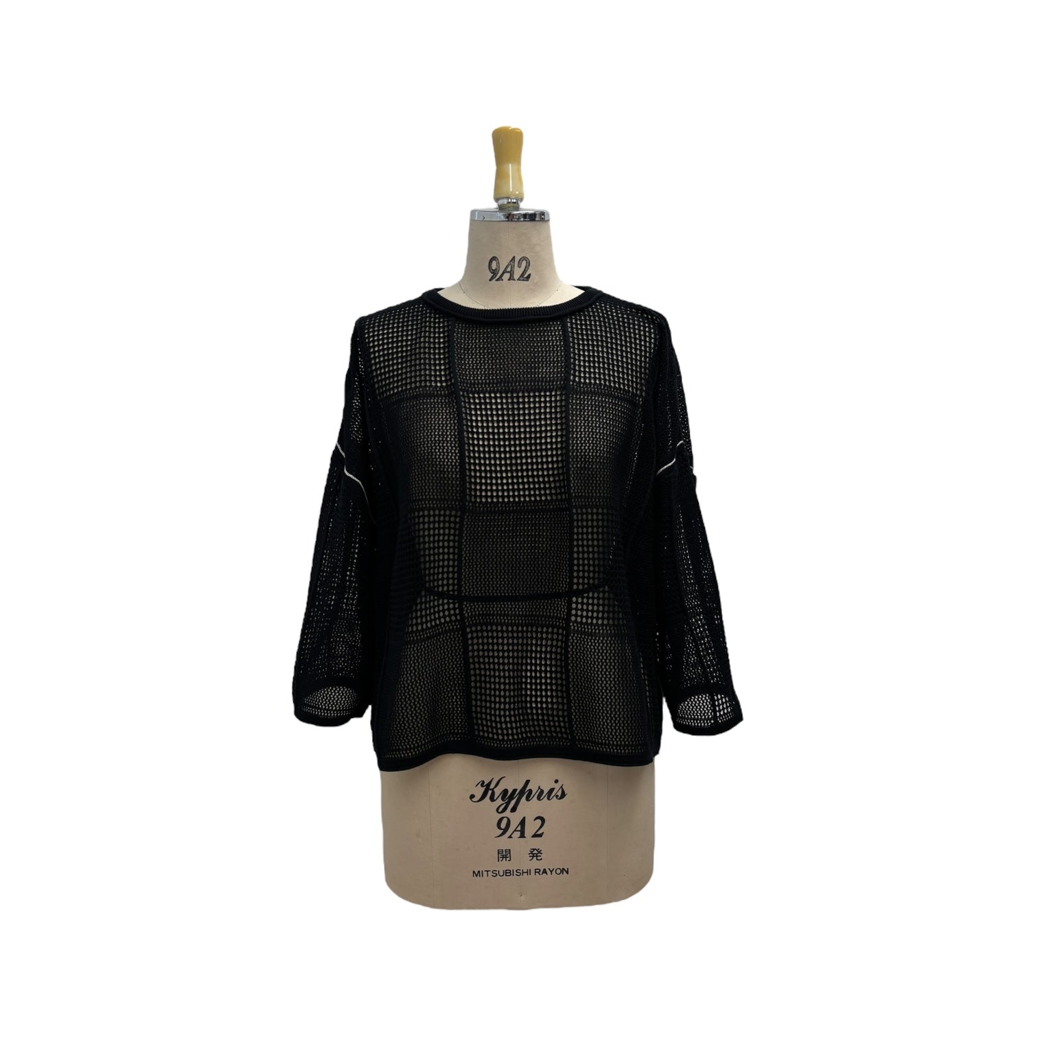 【ayane】格子柄メッシュニット/816318