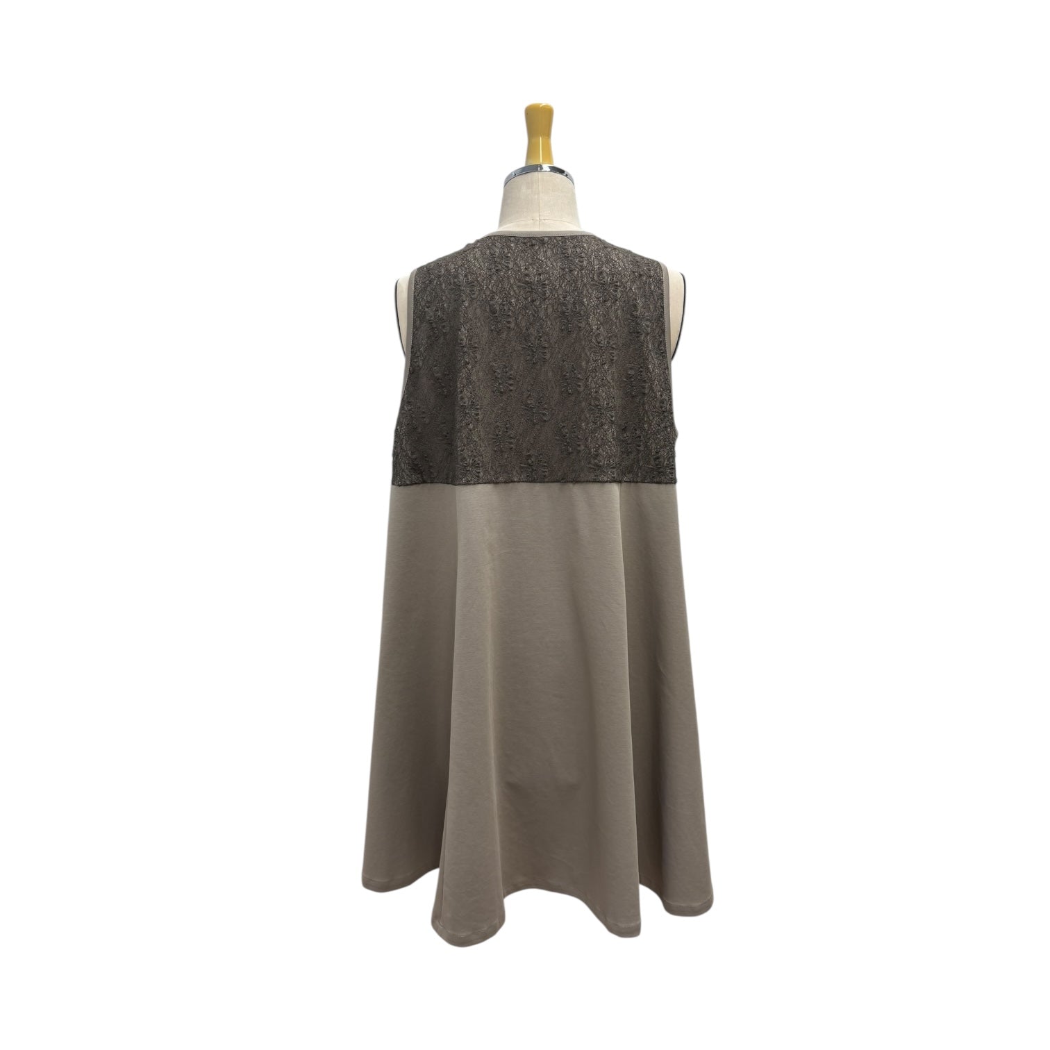 【ayane】ポンチ素材チュニック丈フレアベスト/816338