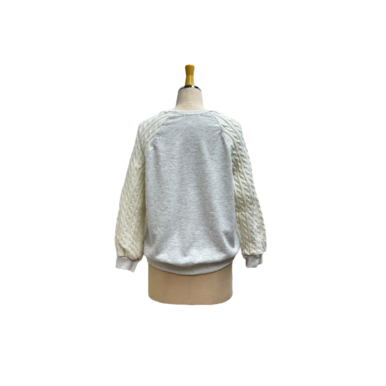 【ayane】ニットスリーブ裏毛プルオーバー/816349