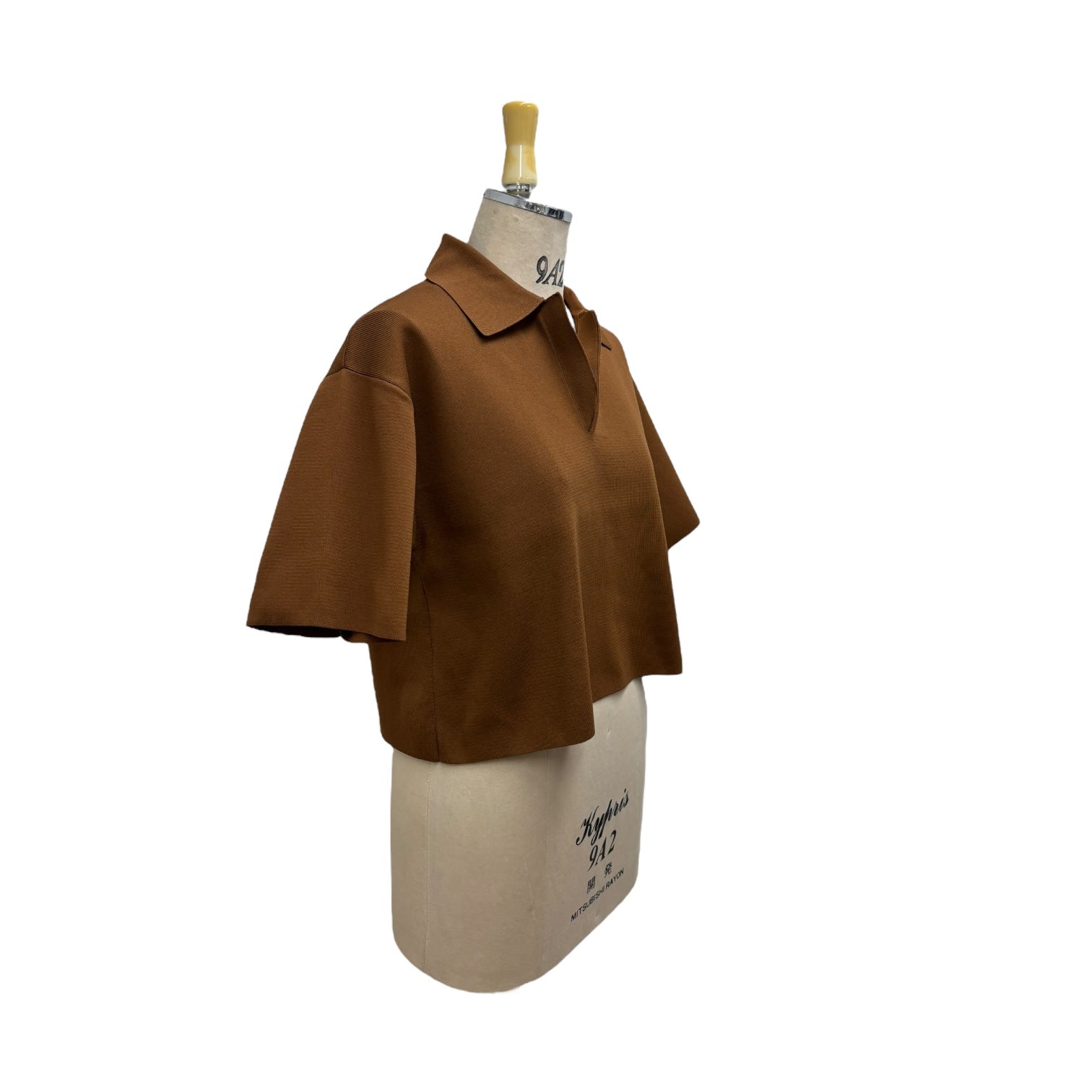 【ayane】スキッパー半袖ニット/816354