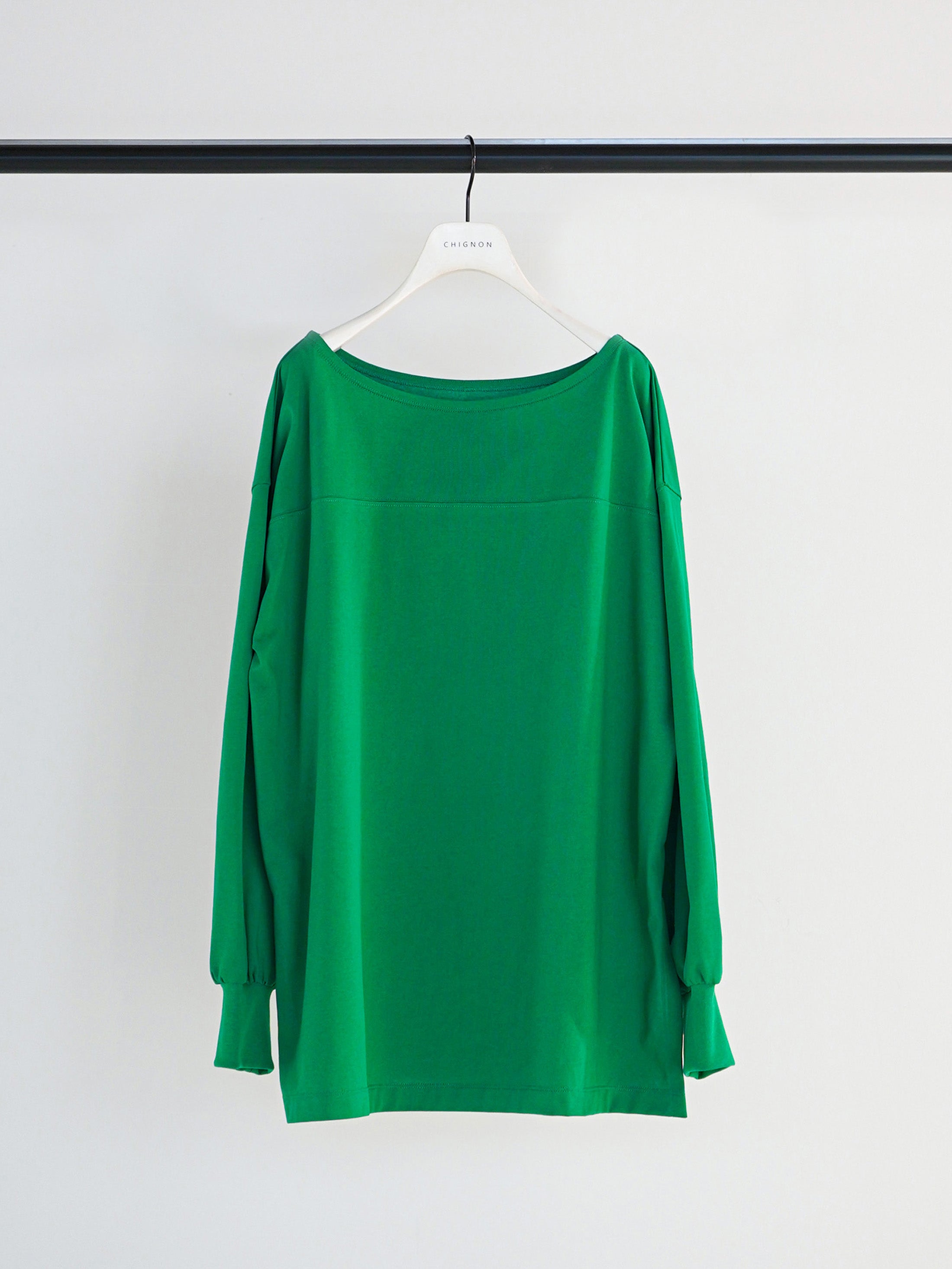 【CHIGNON】度詰天竺ボートネックロンT/8261-015KK