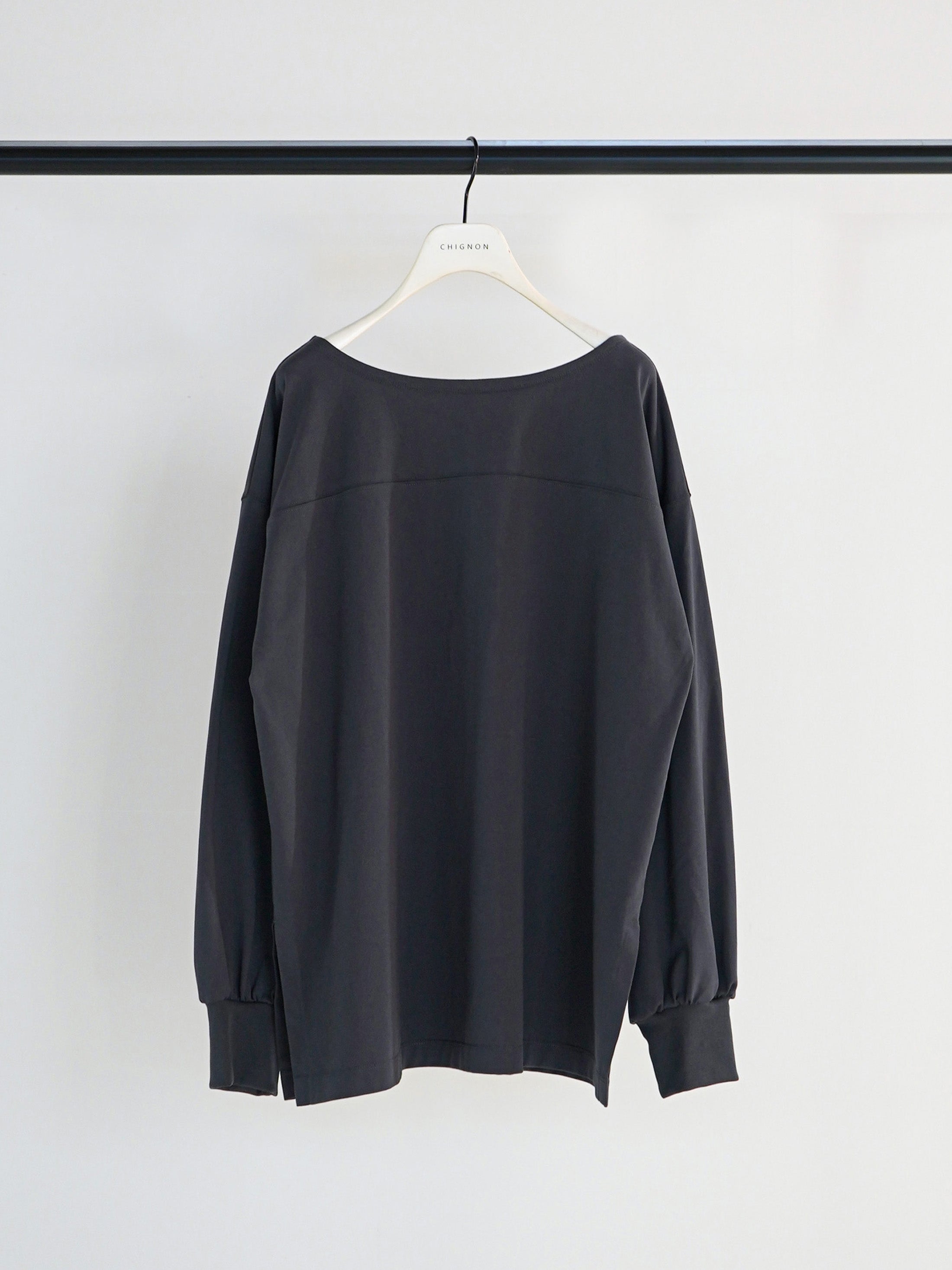 【CHIGNON】度詰天竺ボートネックロンT/8261-015KK