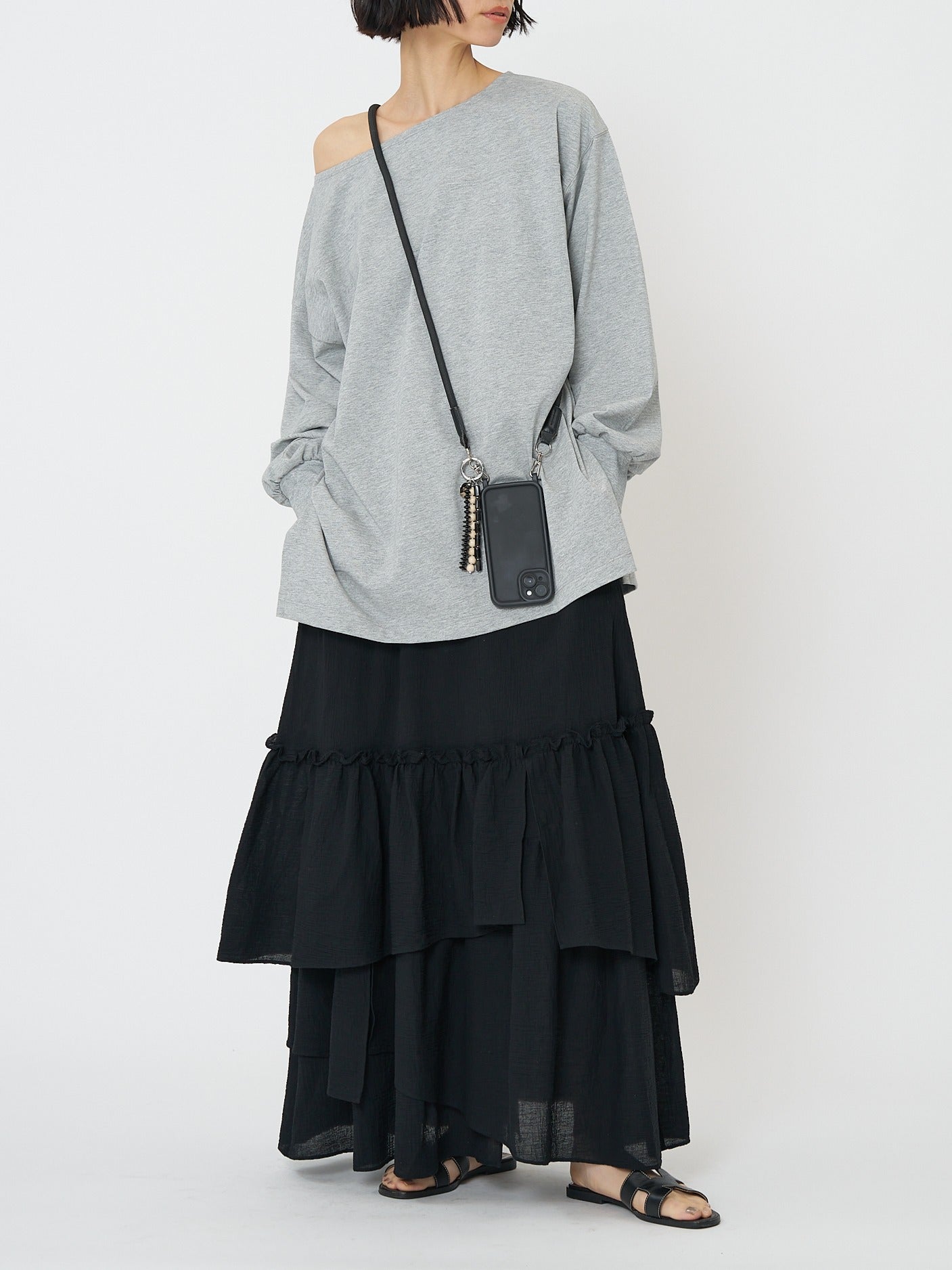 【CHIGNON】度詰天竺ボートネックロンT/8261-015KK