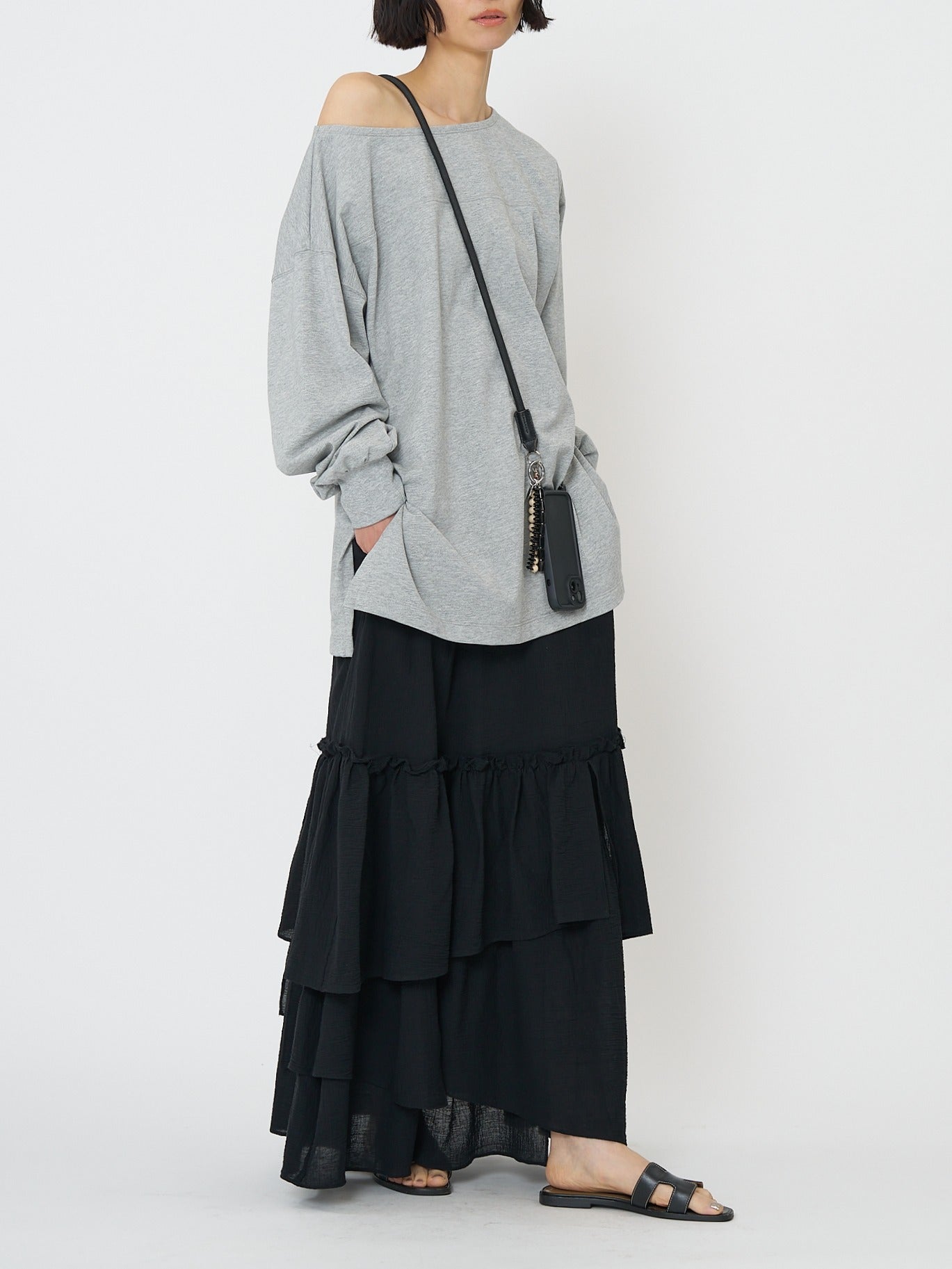 【CHIGNON】度詰天竺ボートネックロンT/8261-015KK