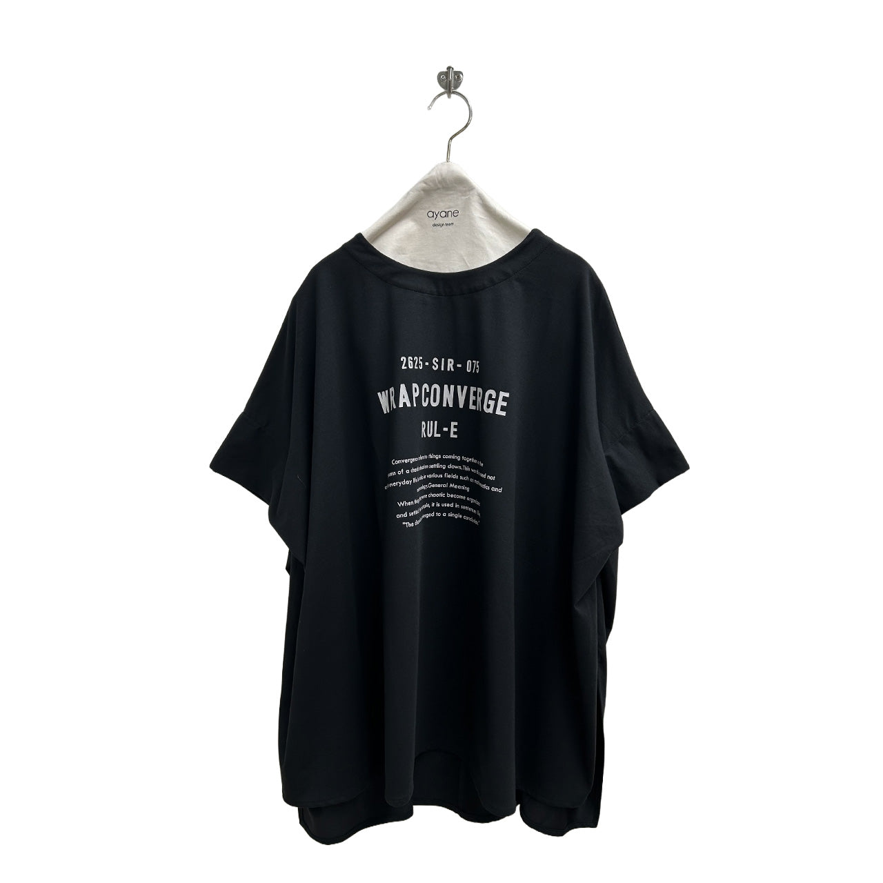 ayane】ポンチョ型ロゴTシャツ/826519