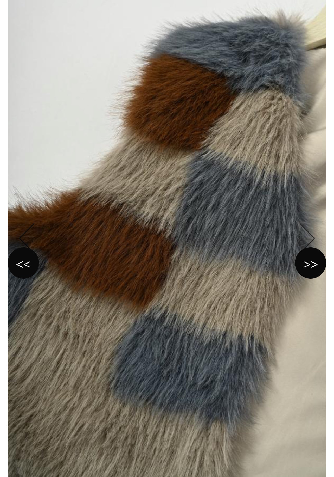 【akane】エコFOXパッチワークベスト　25238-5604WF-R